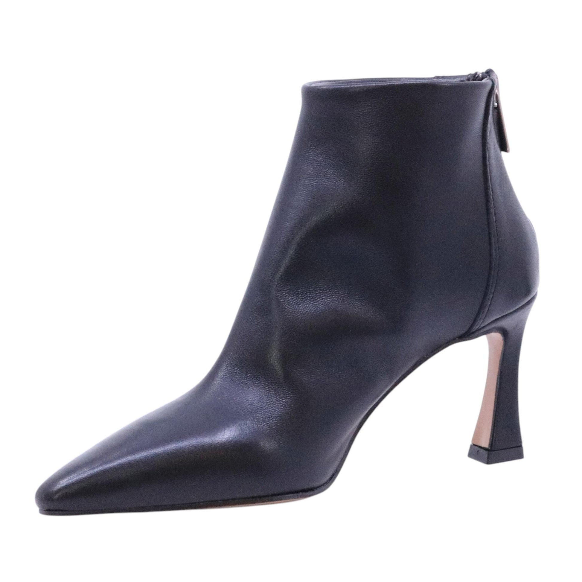 Bianca Di R786 tronchetto donna in pelle nera 