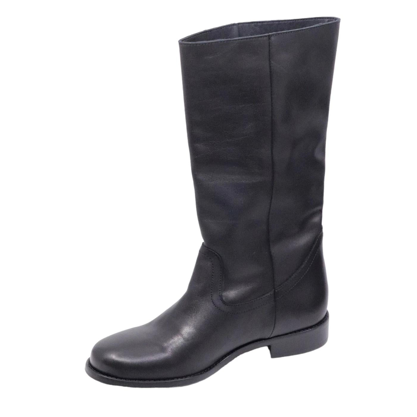 Stivaletto donna Curiositè 1707 in morbida pelle in colore nero 