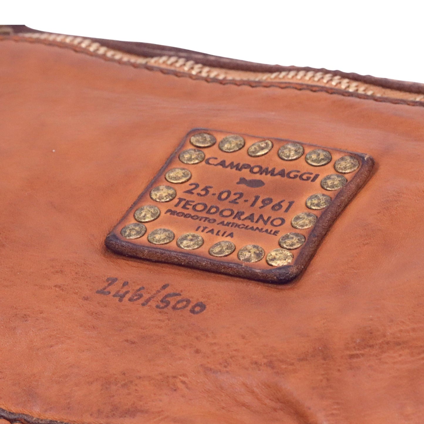 Campomaggi Sofia Bag Anniversary C046470ND-X1755 borsa monospalla donna in pelle cognac edizione limitata 246/500 