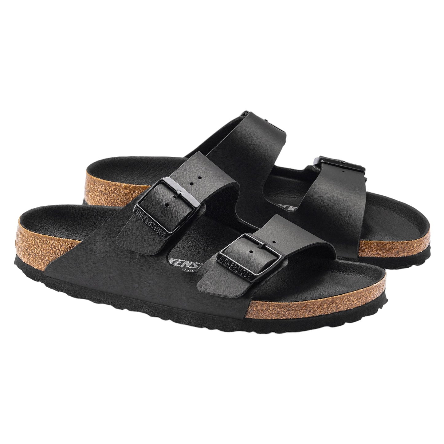 Birkenstock Arizona Triples Black sandalo doppia fibbia nera 