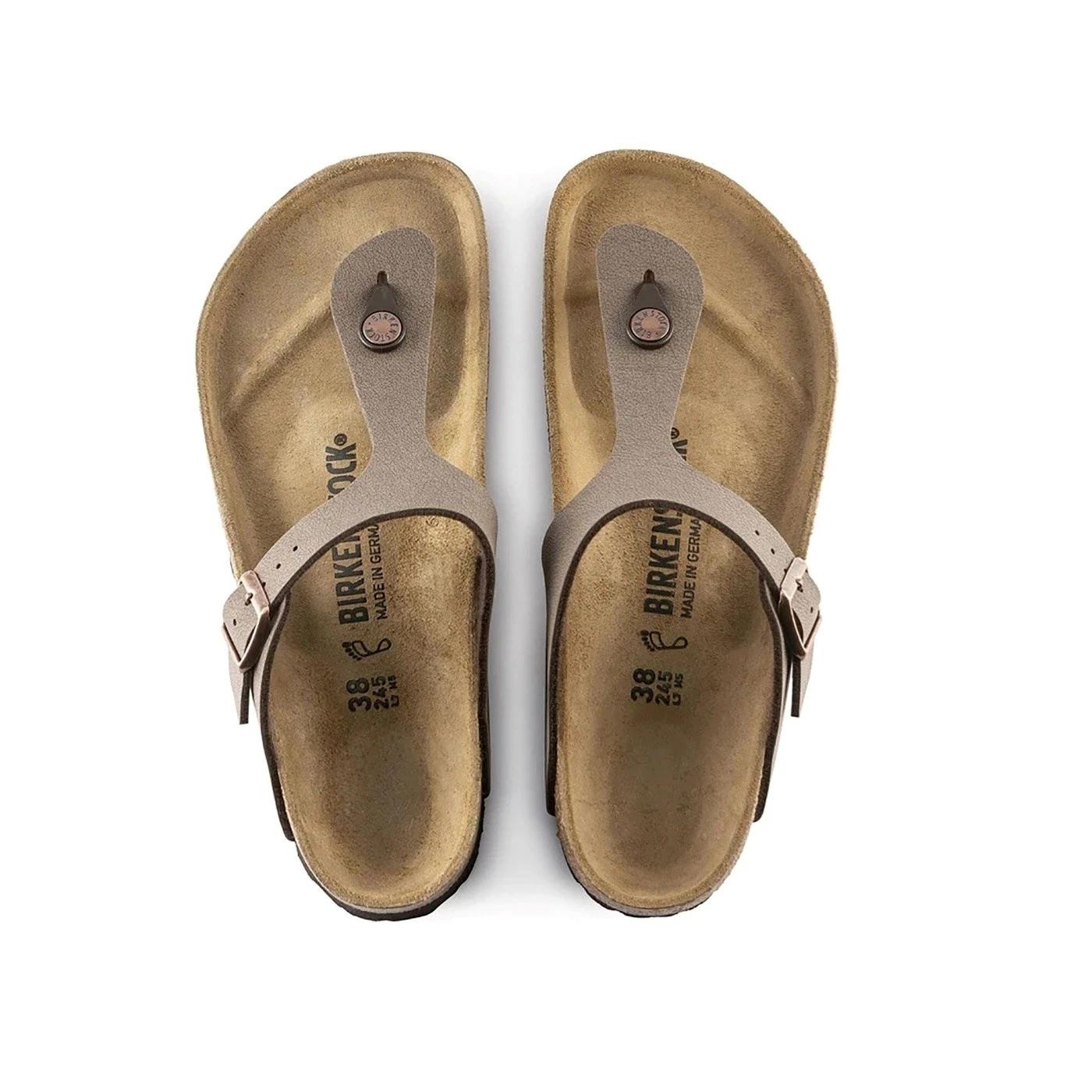 Birkenstock Gizeh Birkibuc Mocca sandalo infradito Regular Fit 