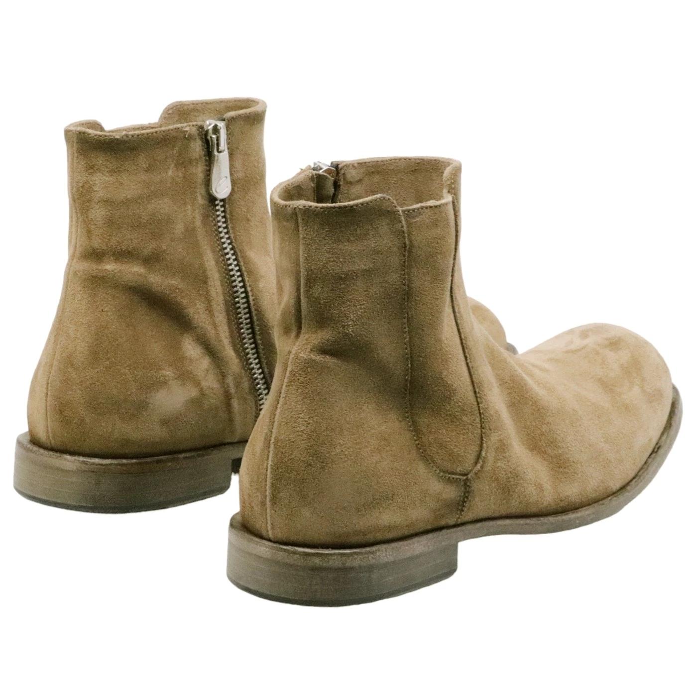 Stivaletto uomo Crispiniano 71 in pelle scamosciata taupe 