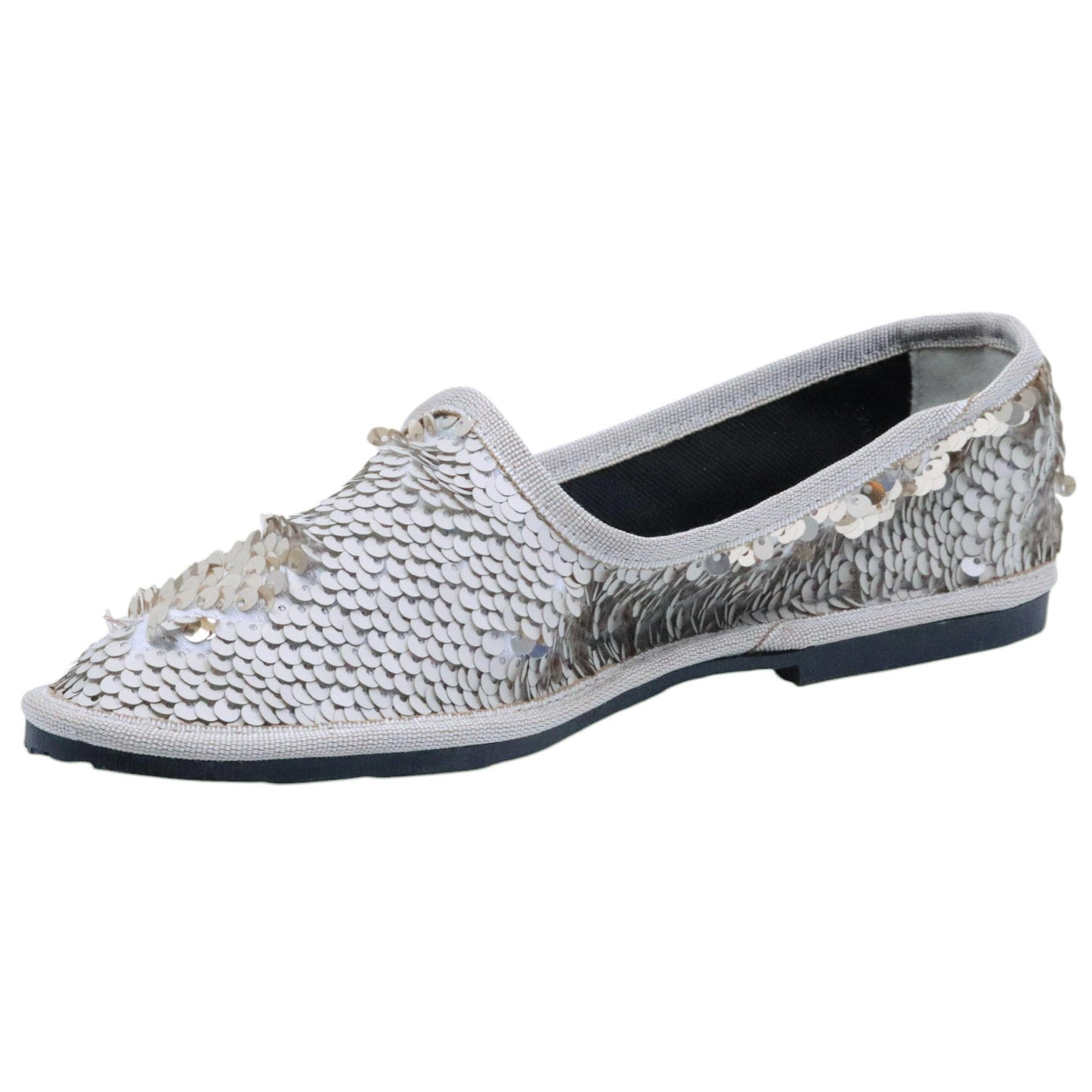 Scarpa Friulana donna Jaffè 125 in paillettes avorio 
