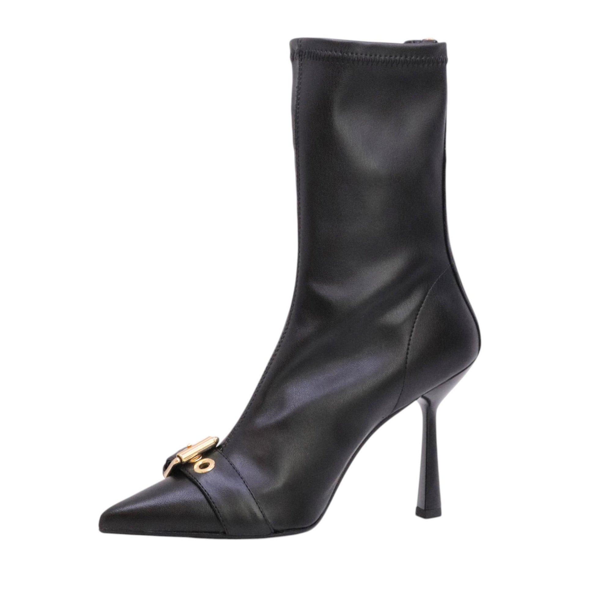 Chantal 1962 2714 tronchetto donna in pelle nera 