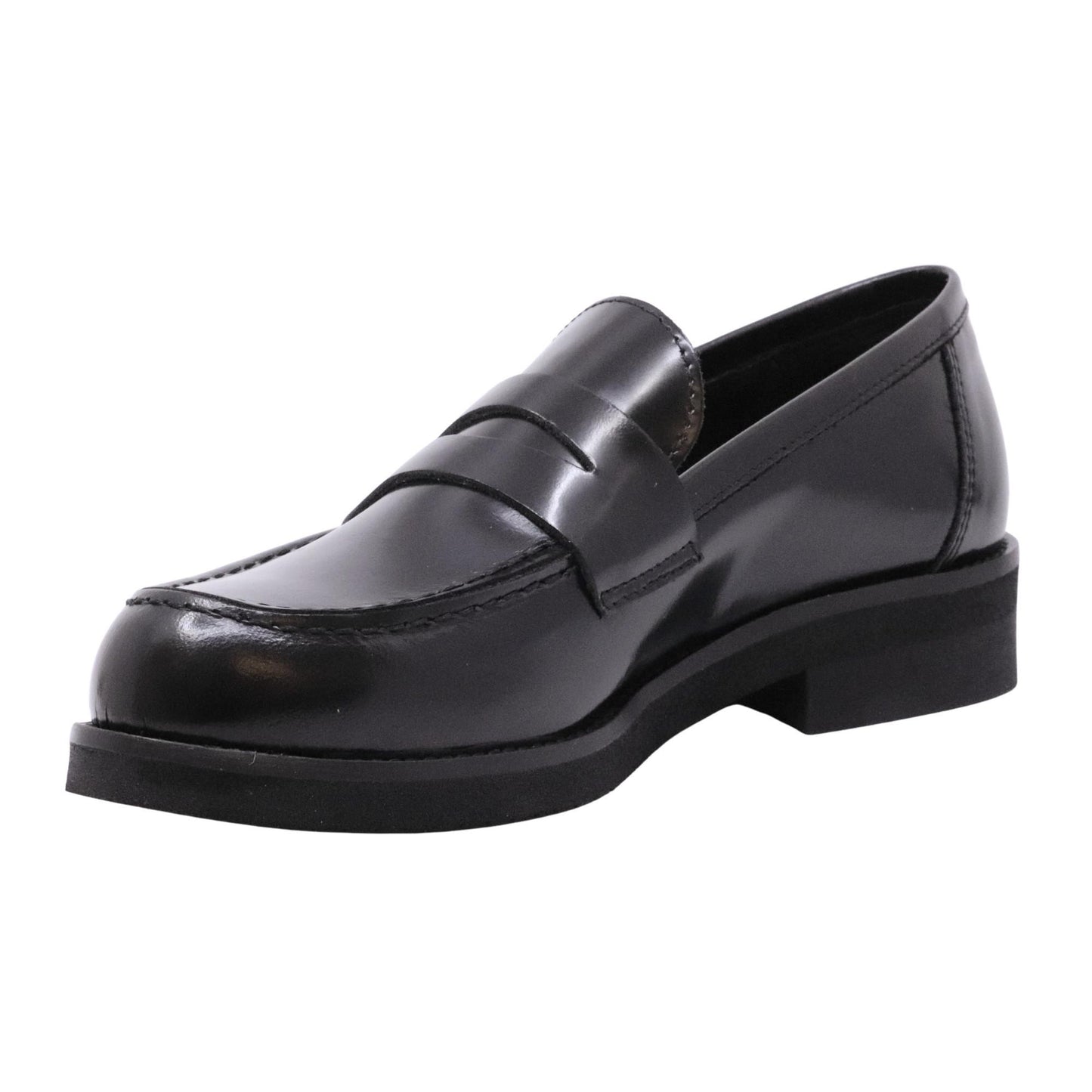 Mocassino donna Ranyé 250 in pelle spazzolata nera 