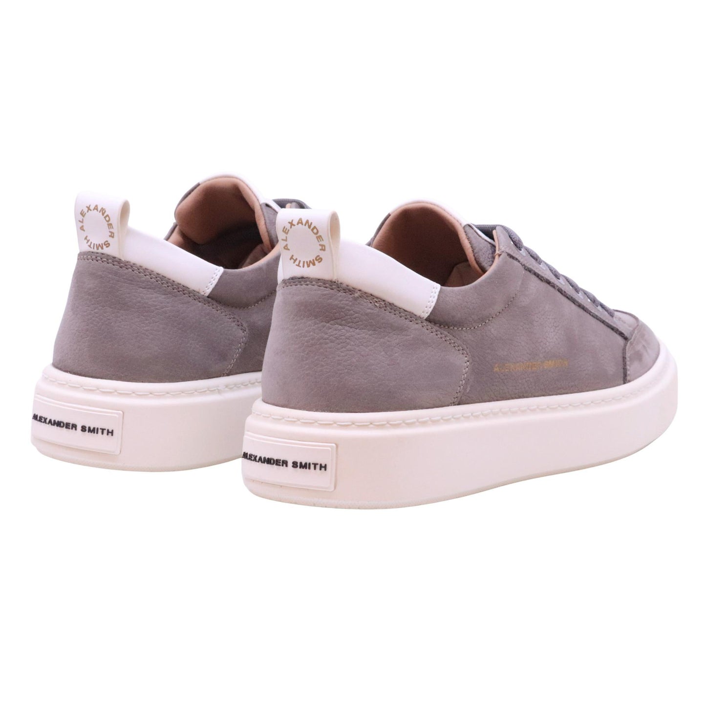 Alexander Smith Bond 3258 sneaker uomo nabuk grigio asfalto con dettagli in pelle bianca 