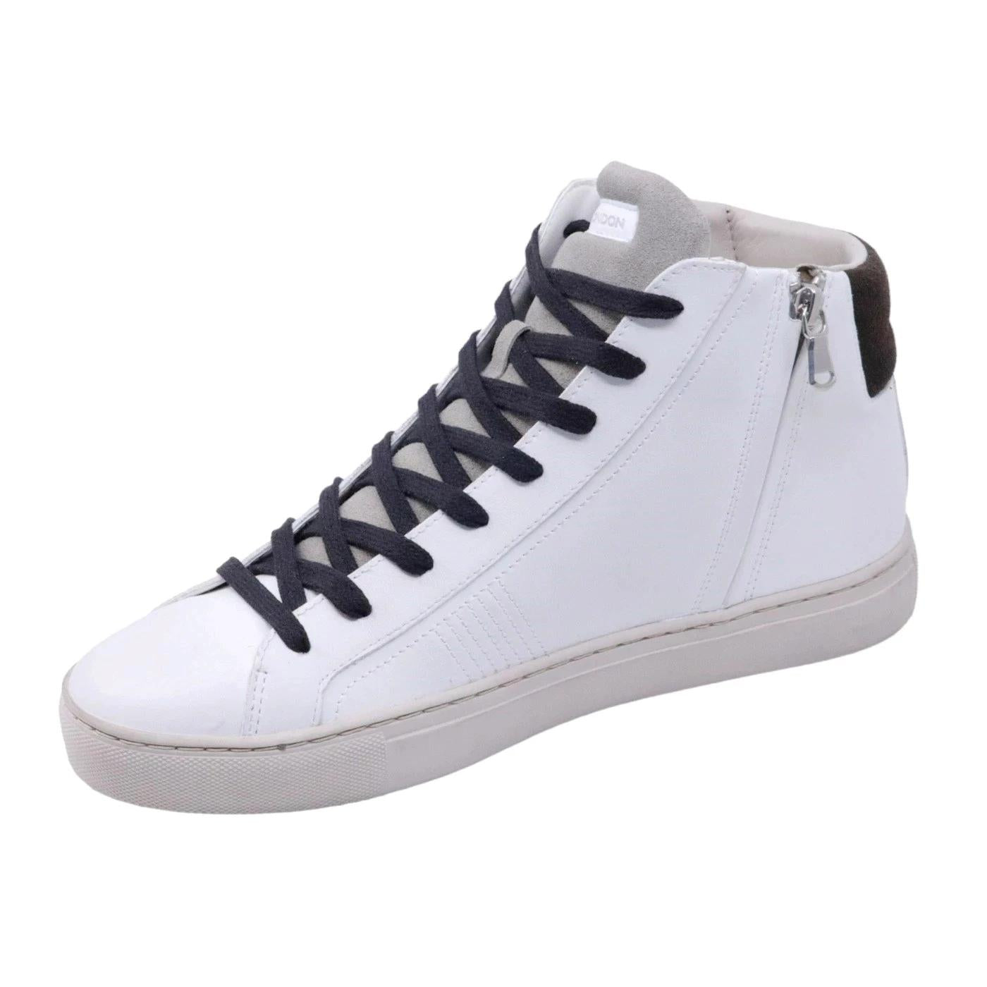 Crime London modello Essential High in morbida pelle bianca 