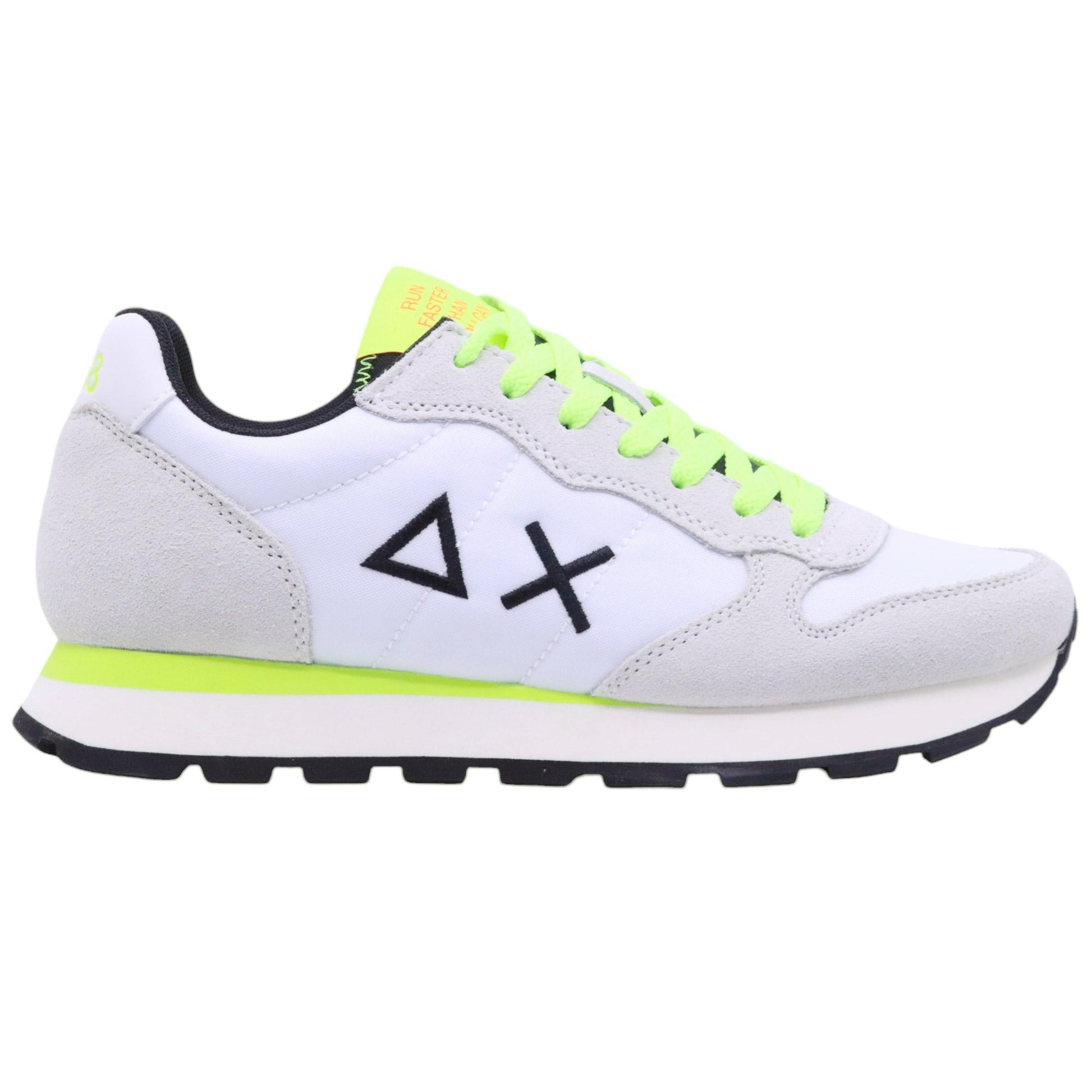 Sneaker uomo Sun68 Tom Fluo Z35102 in tessuto bianco 