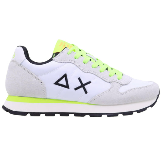 Sneaker uomo Sun68 Tom Fluo Z35102 in tessuto bianco 