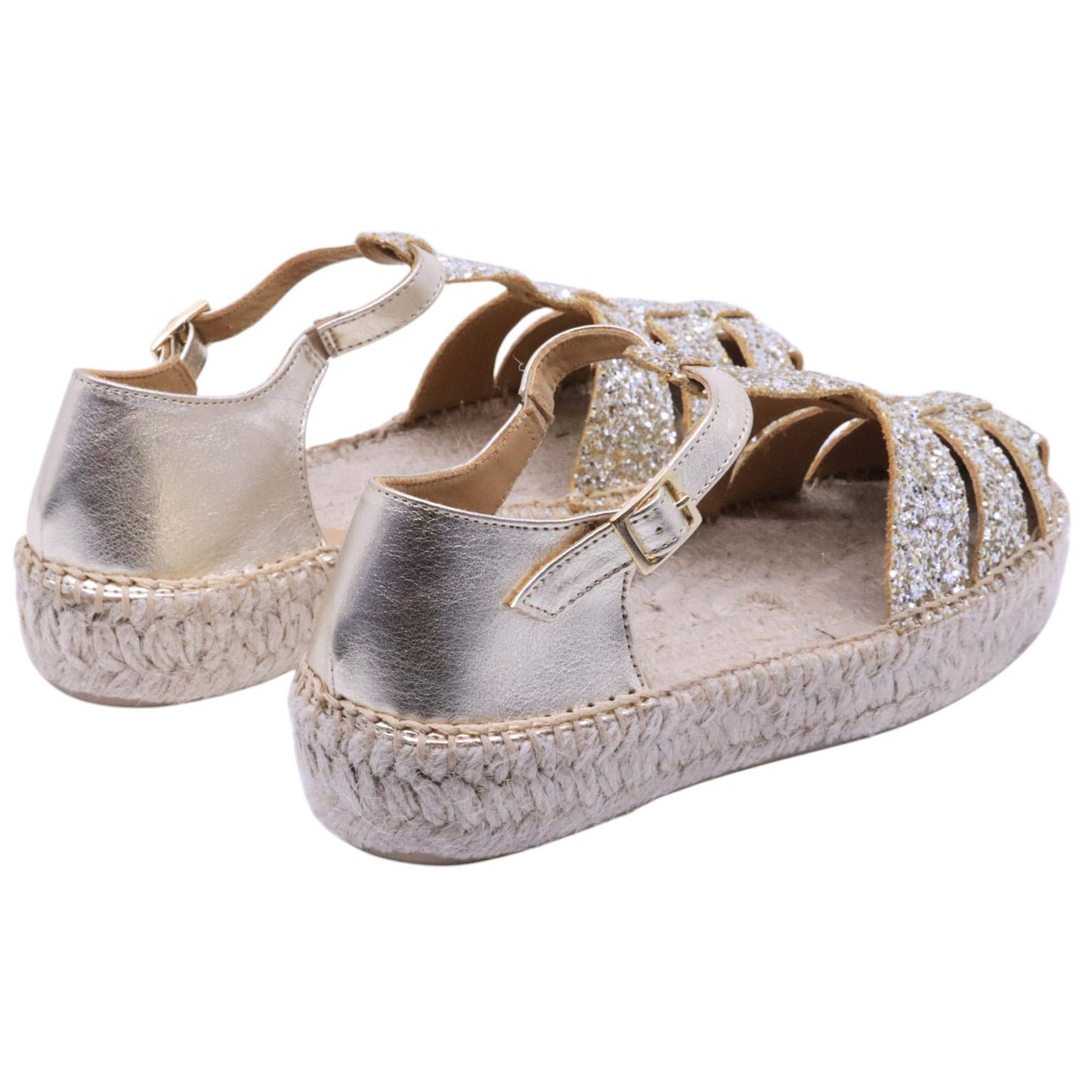 Sandalo donna Lagoa Valencia in glitter paltino 