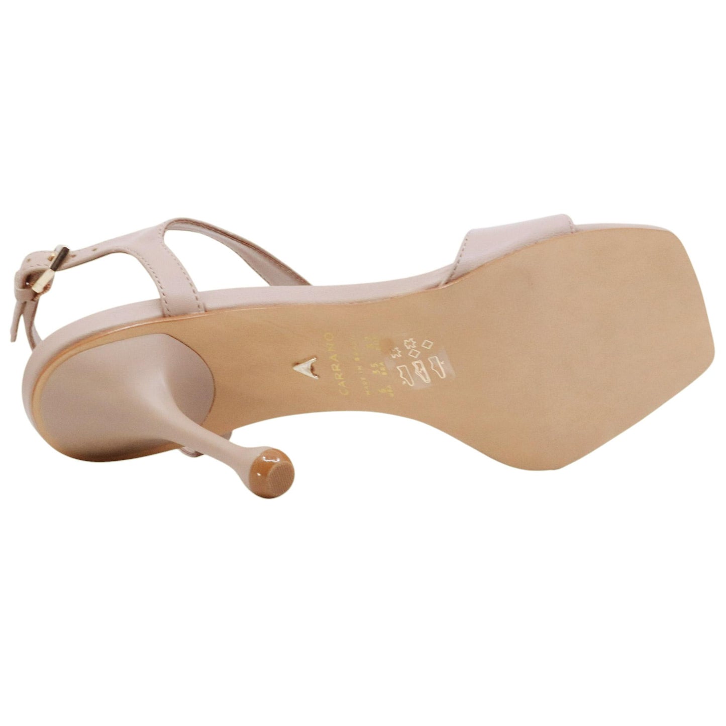 Sandalo con tacco Carrano 804003 in pelle nude 