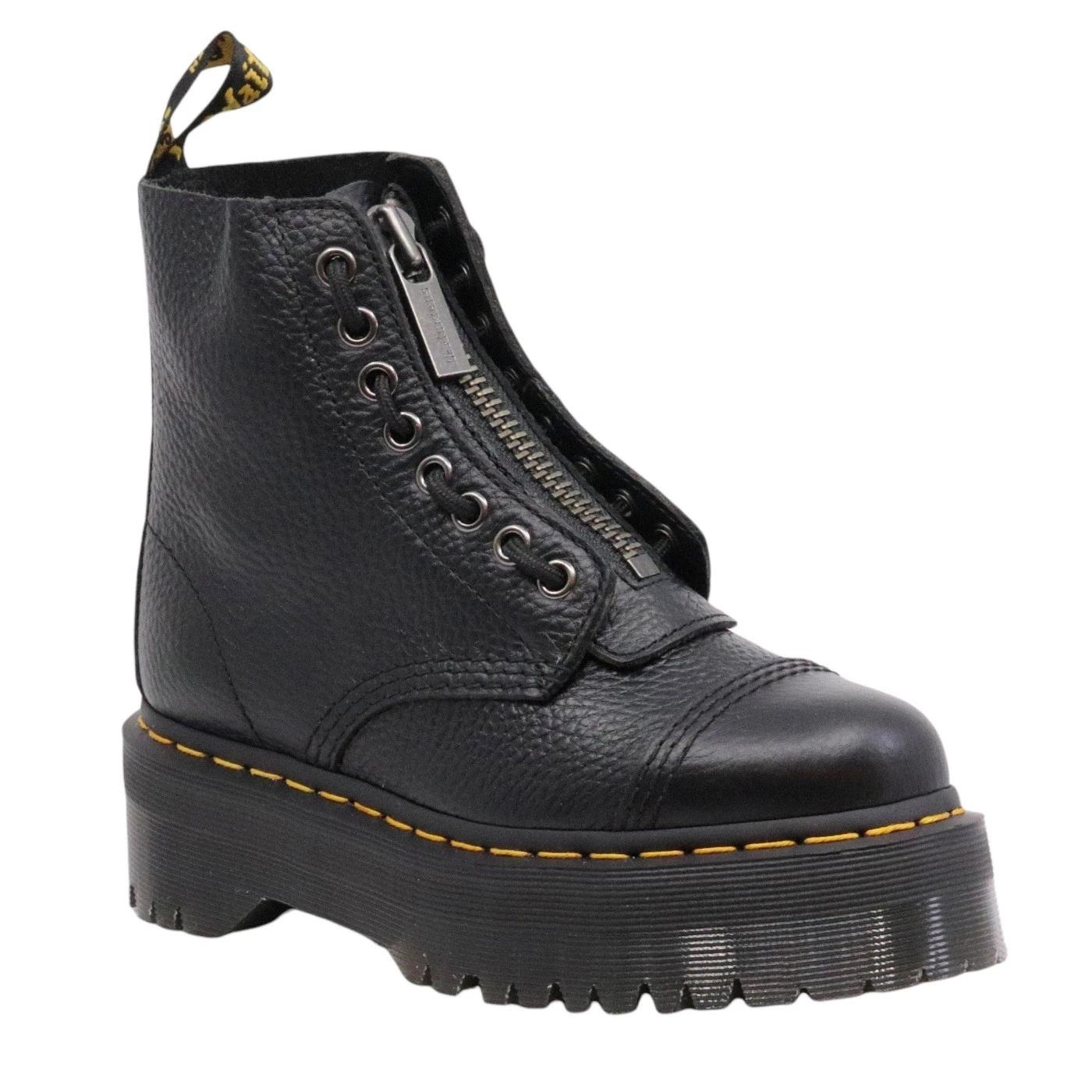Dr. Martens Sinclair 22564001 anfibio donna pelle nera Milled Nappa SINCLAIR-MILLNABLACKBLACK DR MARTENS