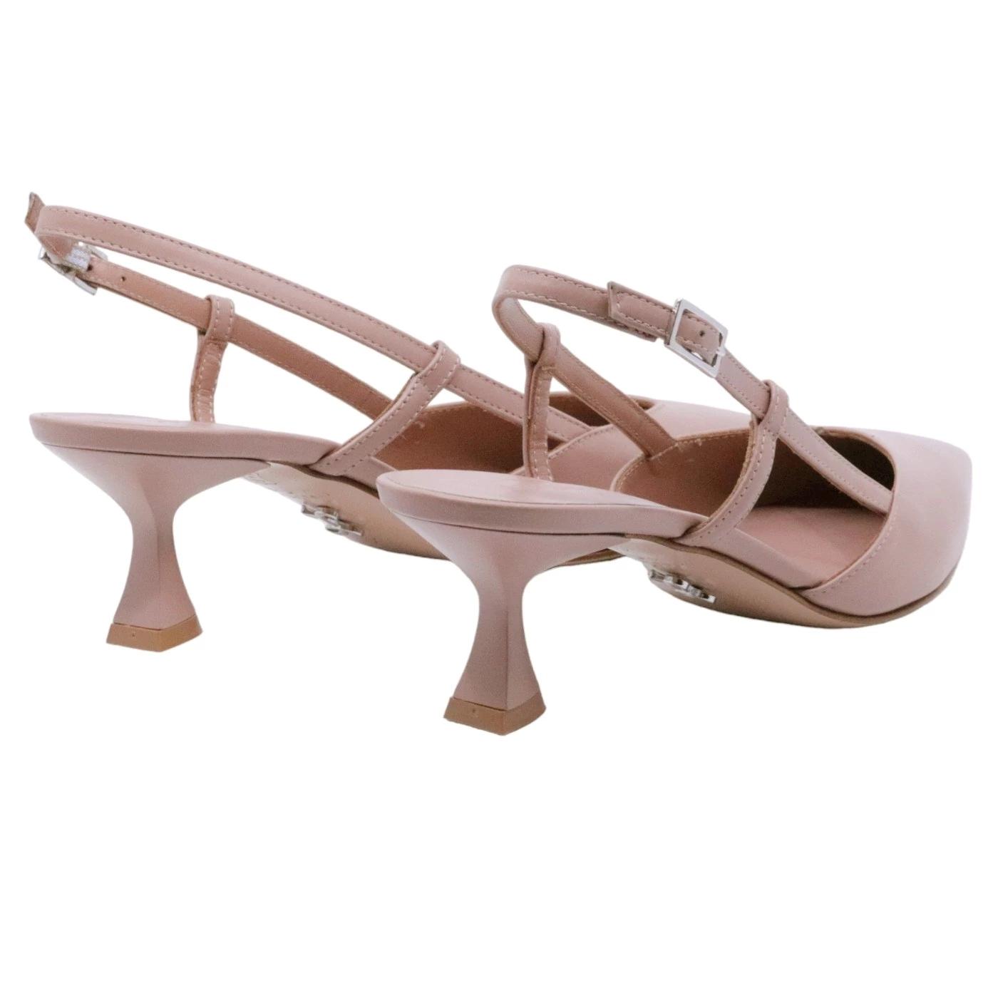 Slingback donna Sergio Levantesi Chantal23 in pelle nude 