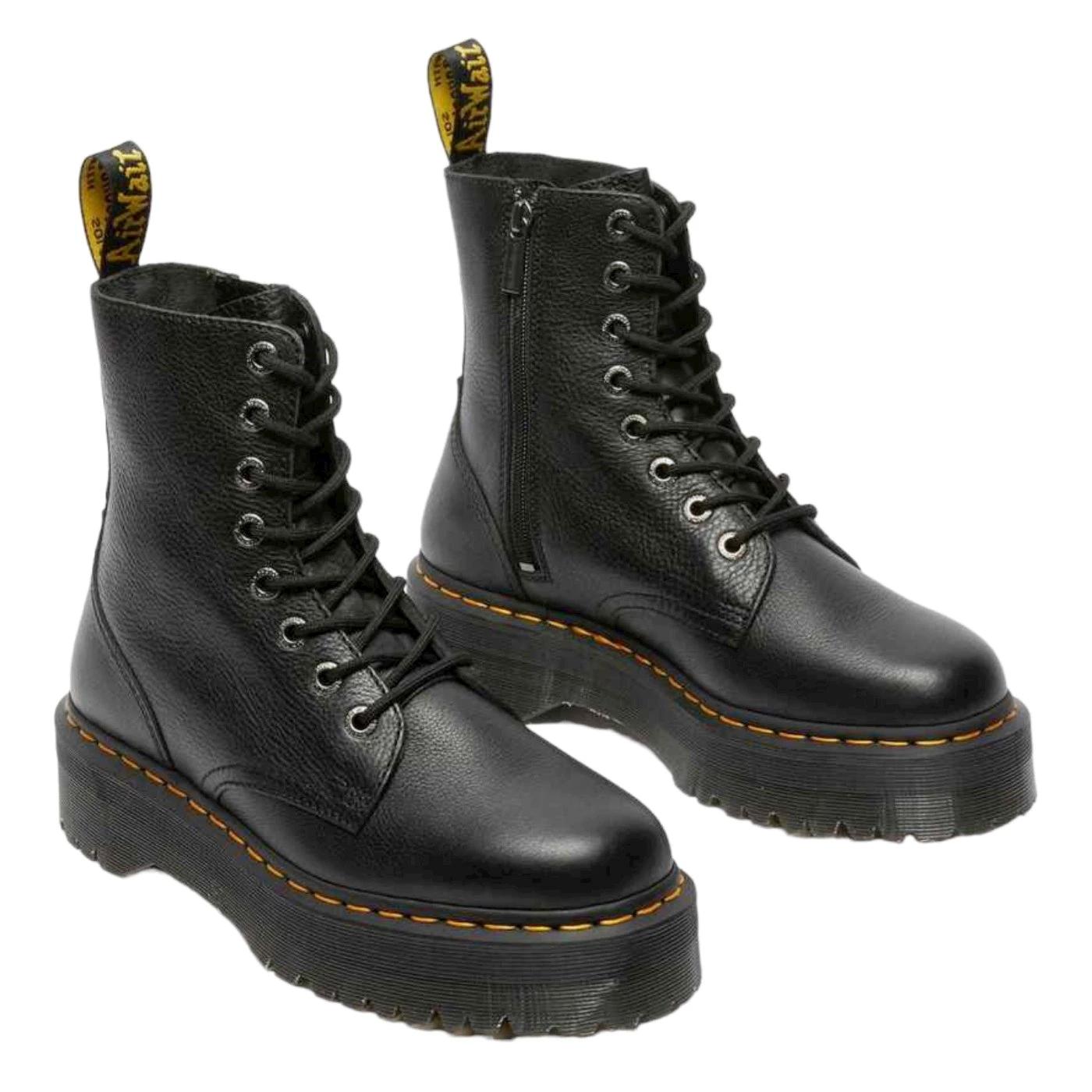 Dr. Martens Jadon III anfibio platform donna in pelle pisa nera 