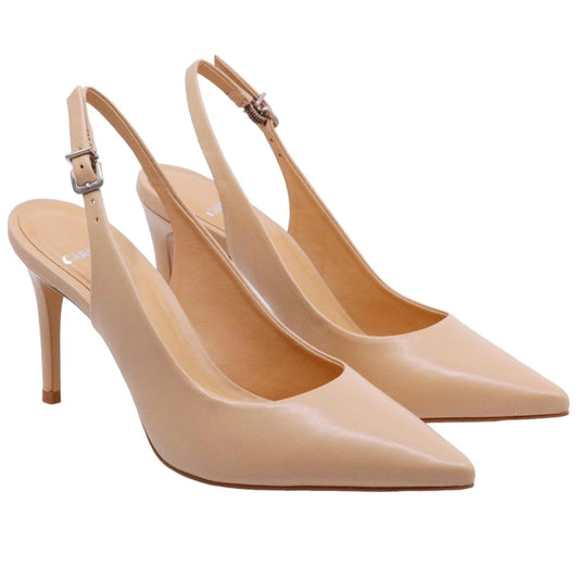 Slingback donna Carrano 195096 in pelle di colore crema 
