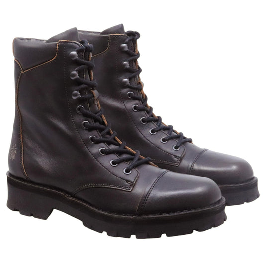 Fly London KAFT126FLY stivaletto uomo in pelle nera e marrone 