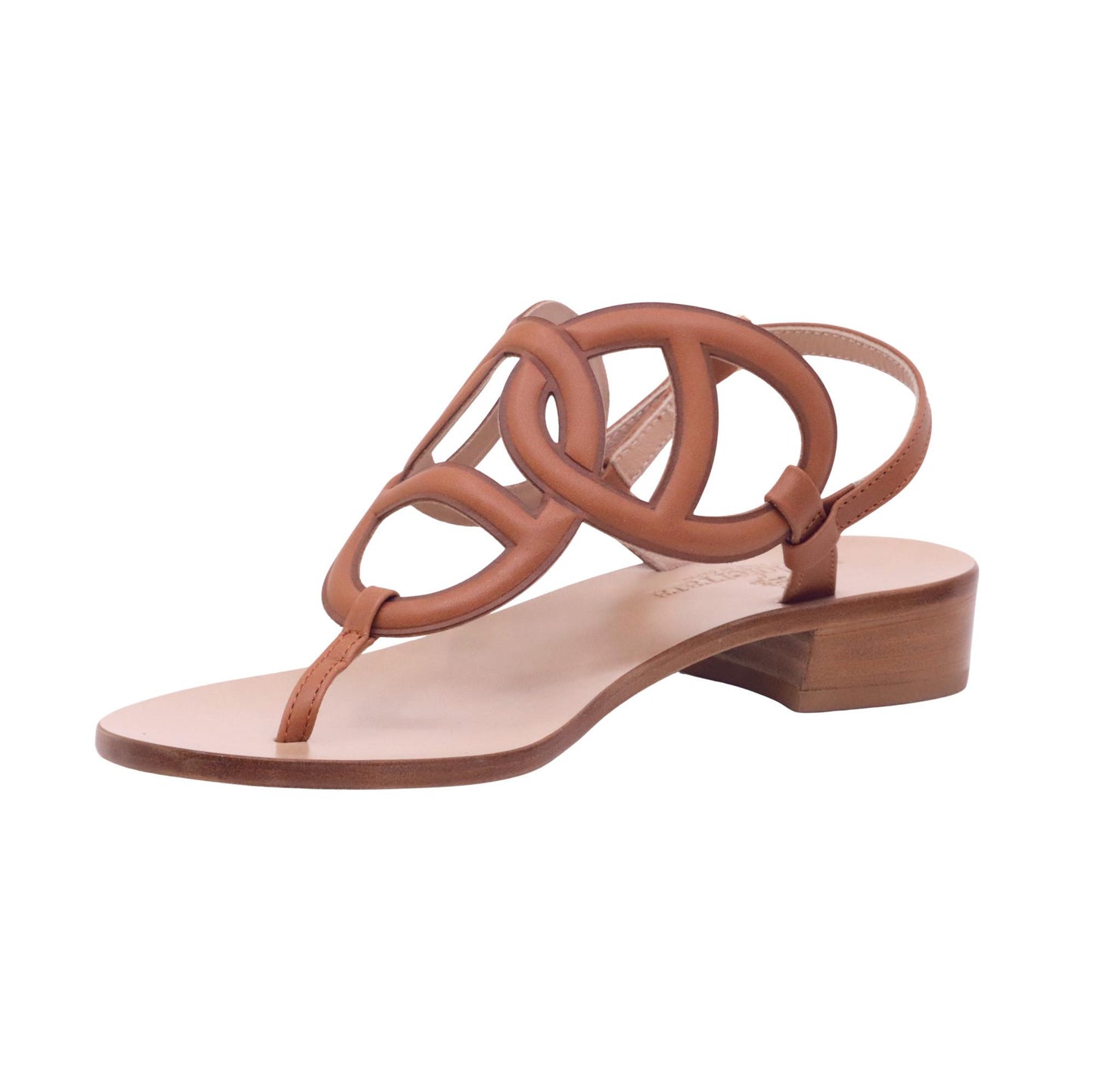Paolo Ferrara 3311 sandalo infradito donna in pelle cuoio Made in Italy elegante estivo 