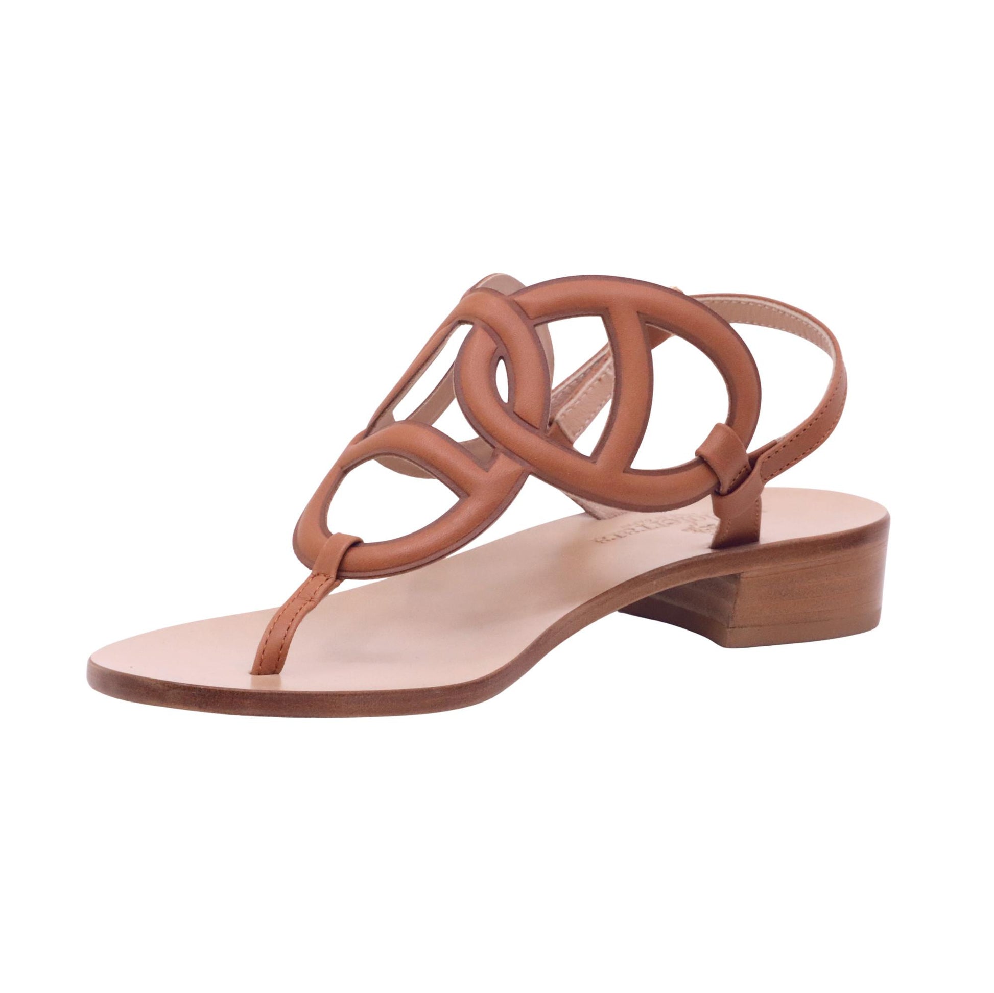 Paolo Ferrara 3311 sandalo infradito donna in pelle cuoio Made in Italy elegante estivo 