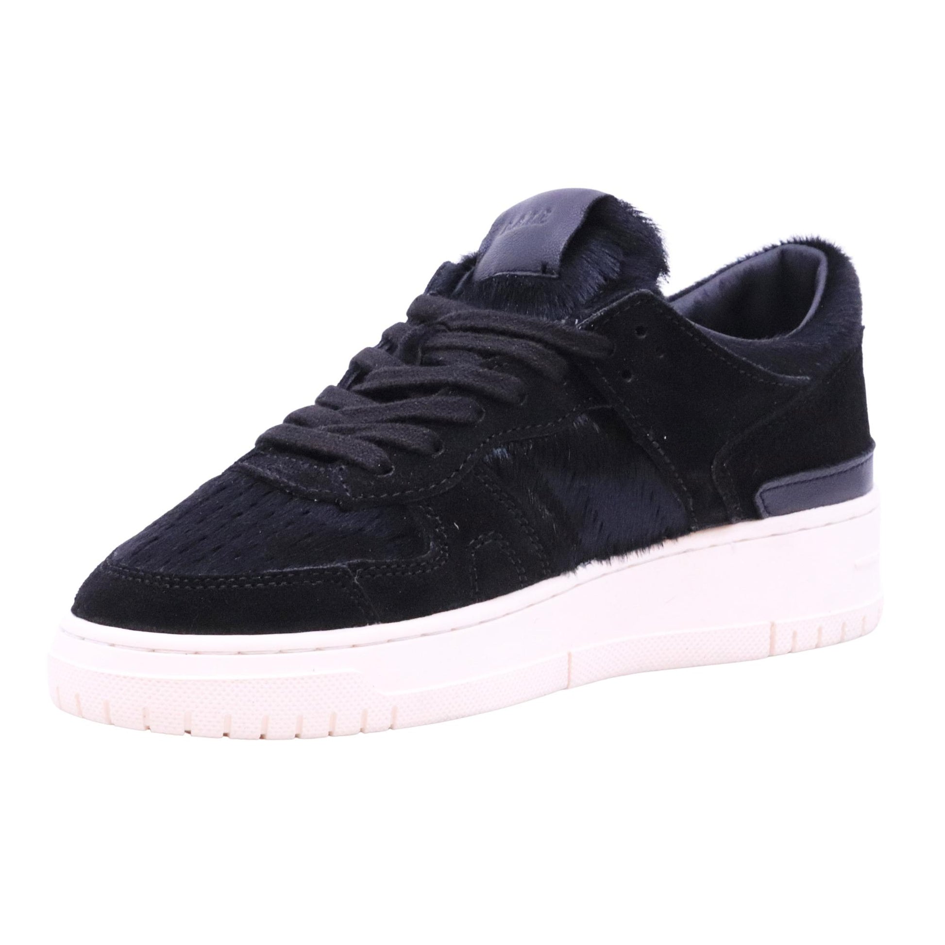 DATE Torneo Pony Black TO PB BK sneaker donna in pelle e cavallino color nero 