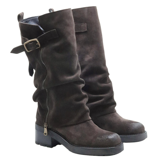 stivale da donna in camoscio marrone 2828CORTINATMORO CURIOSITÈ
