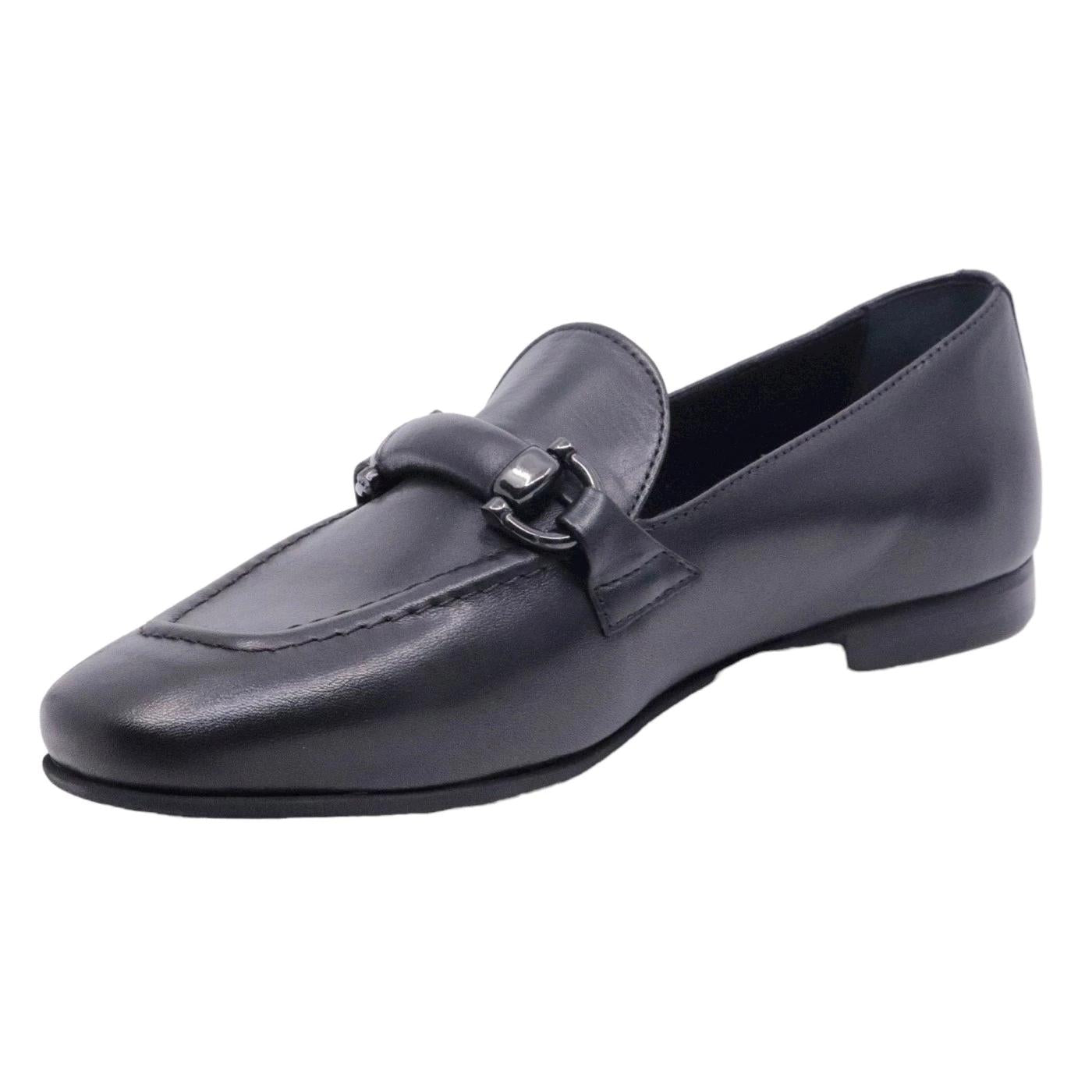 Mocassino donna Poesie Veneziane Seo07 in pelle nera 