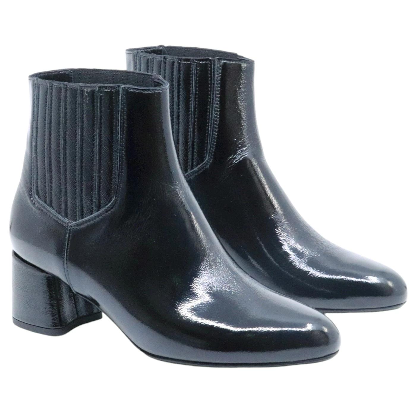 Stivaletto donna Anna F 9939 in naplak nero 