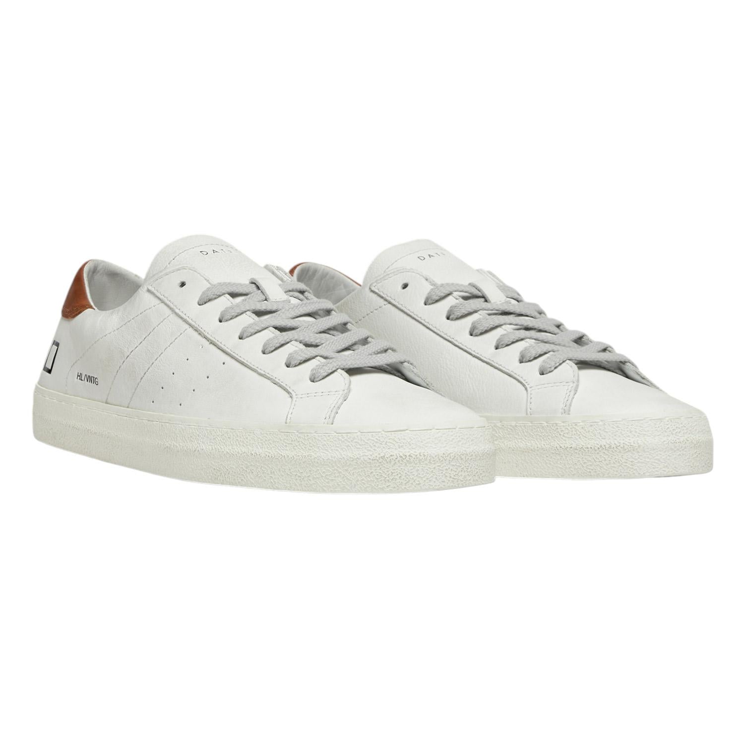 D.A.T.E. Hill Low Vintage Calf White Cuoio HL-VC-WI sneaker uomo 