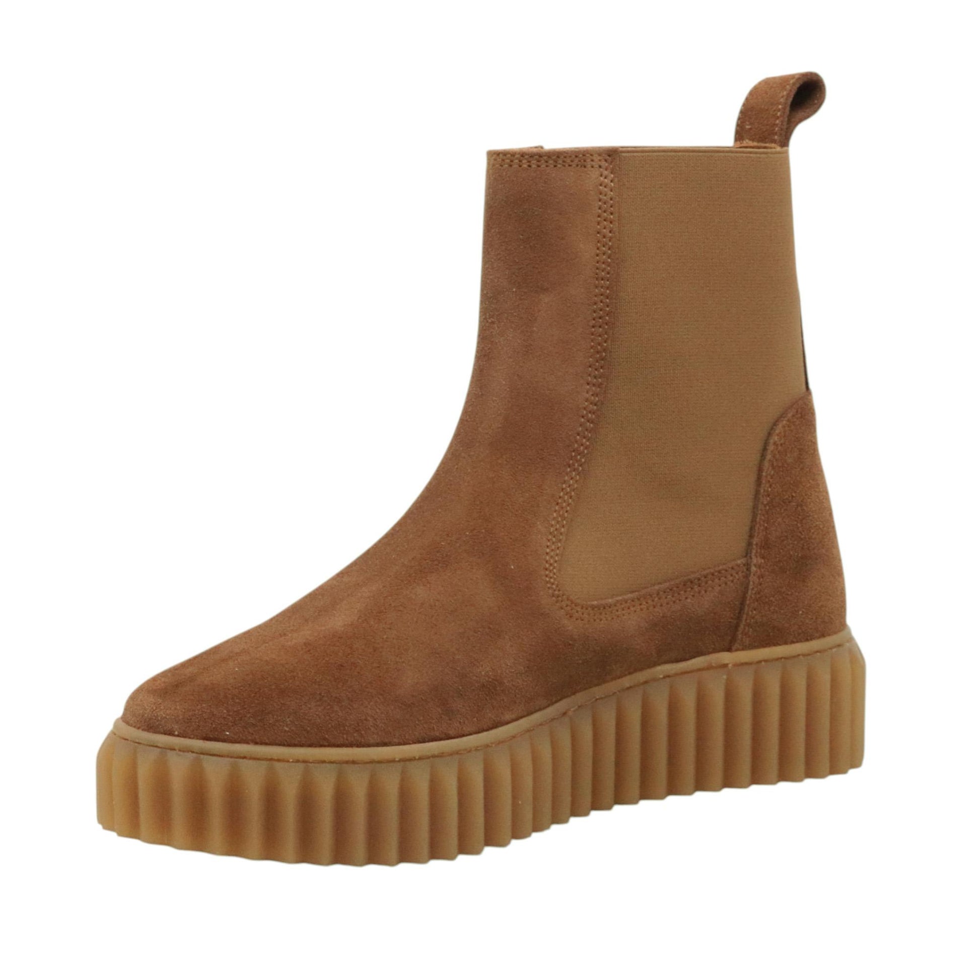 Voile Blanche Beth stivaletto donna in suede marrone chiaro 