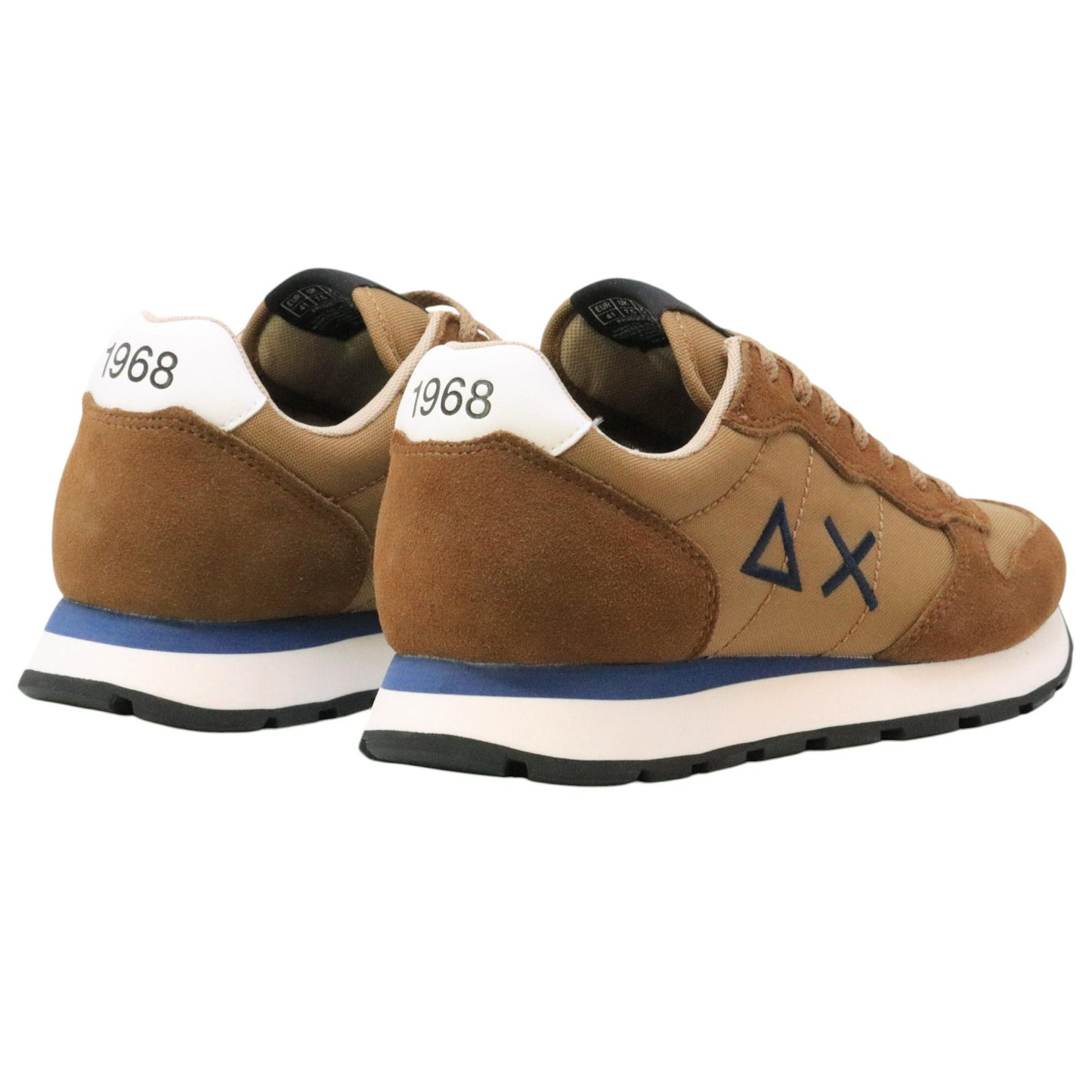 SUN68 Tom Solid Z45101 sneaker uomo in nylon e suede marrone 