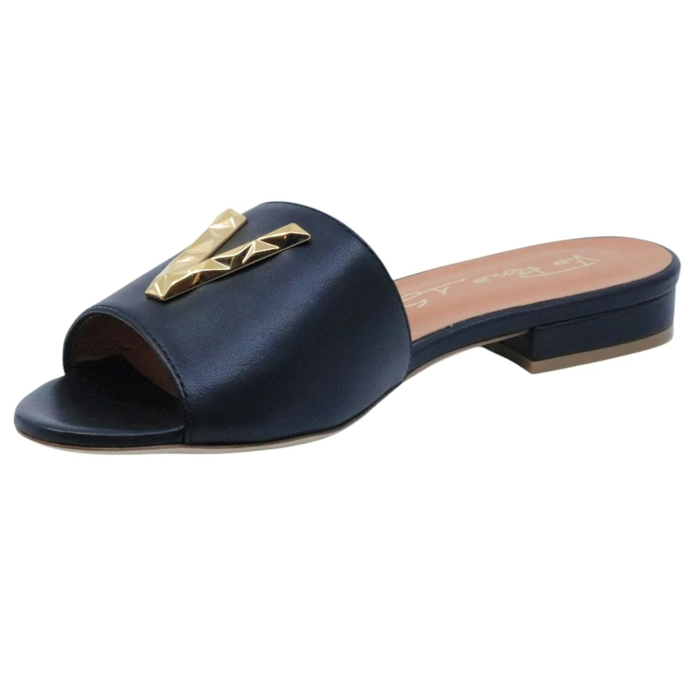 Sandalo donna Via Roma 15 4154 in pelle nera 