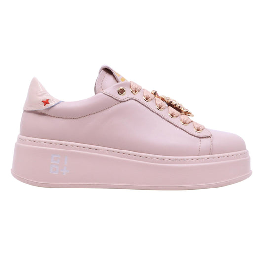 Sneaker donna Gio+ PIA322B in pelle nude rosa 