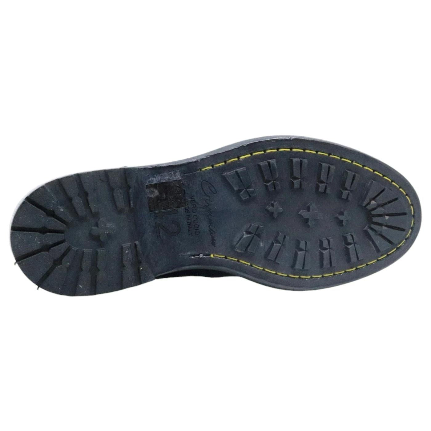Scarpa Derby imperiale da uomo Crispiniano 481 in pelle nappata nera 