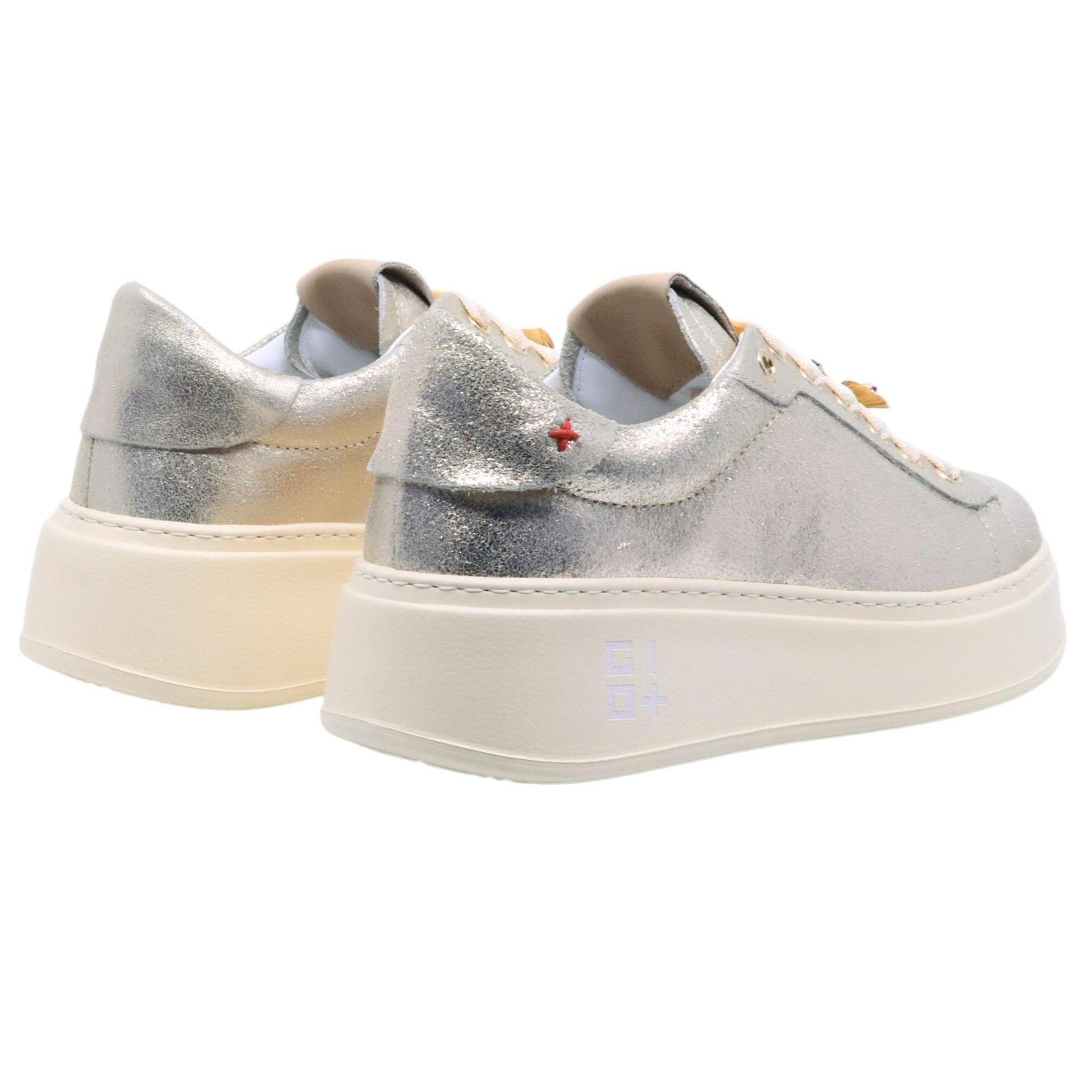 Sneaker donna Gio+ PIA315B in pelle satianta platino PIA315B-COMPOLVGOLDPLATINUM GIO+
