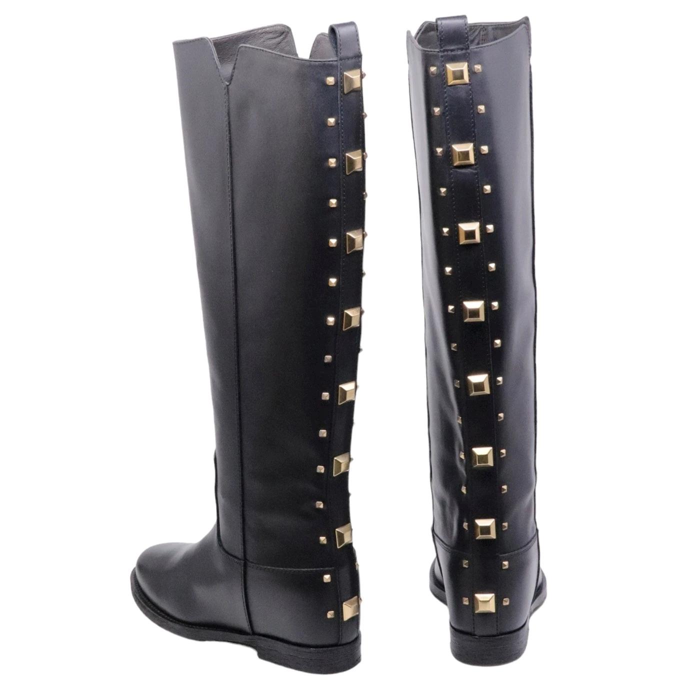 Stivale Via Roma 15 4031 in pelle nera 