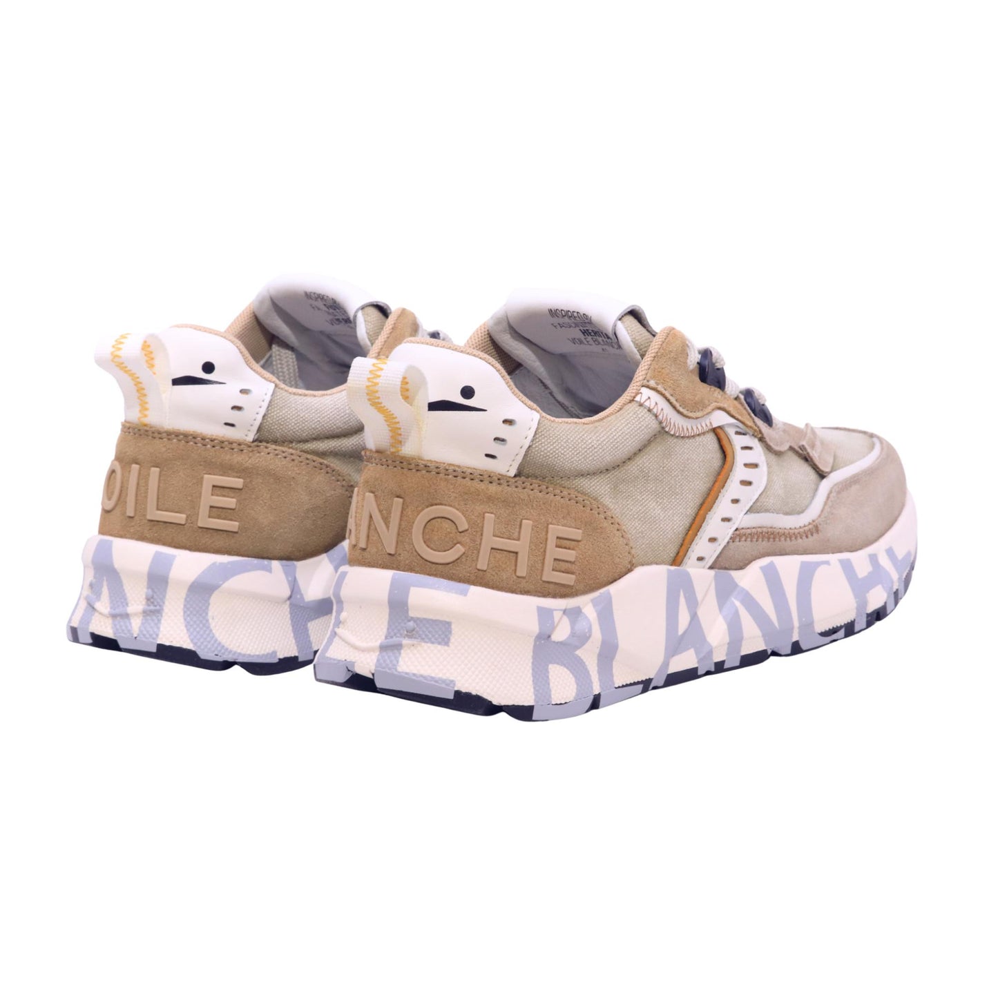 Voile Blanche Club01 Suede Canvas Sand Caramel sneaker in camoscio e tessuto 