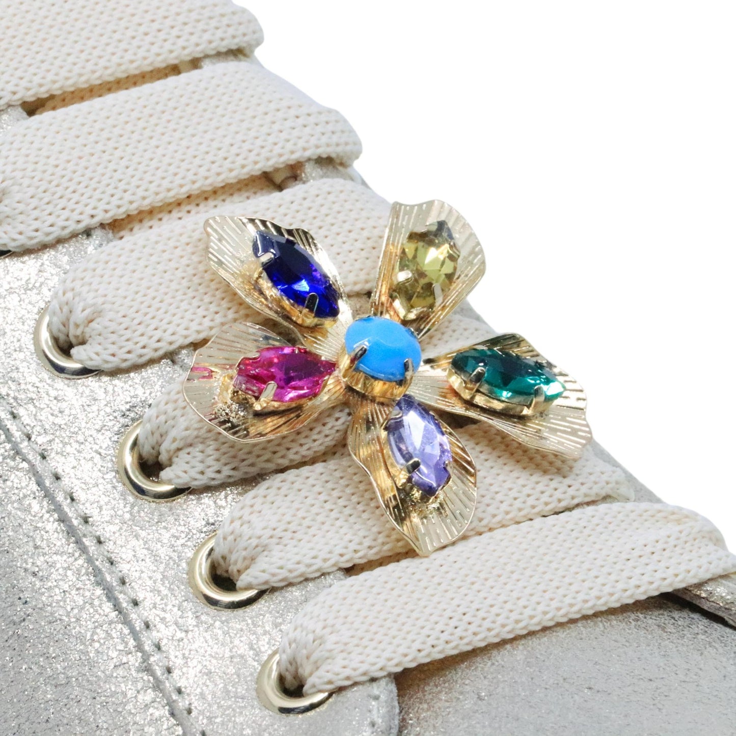 Sneaker donna Gio+ PIA315B in pelle satianta platino 