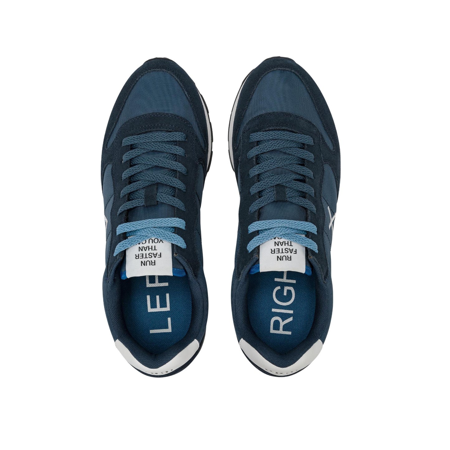 Sun68 Tom Solid Z36101 sneaker uomo blu navy in nylon e camoscio 