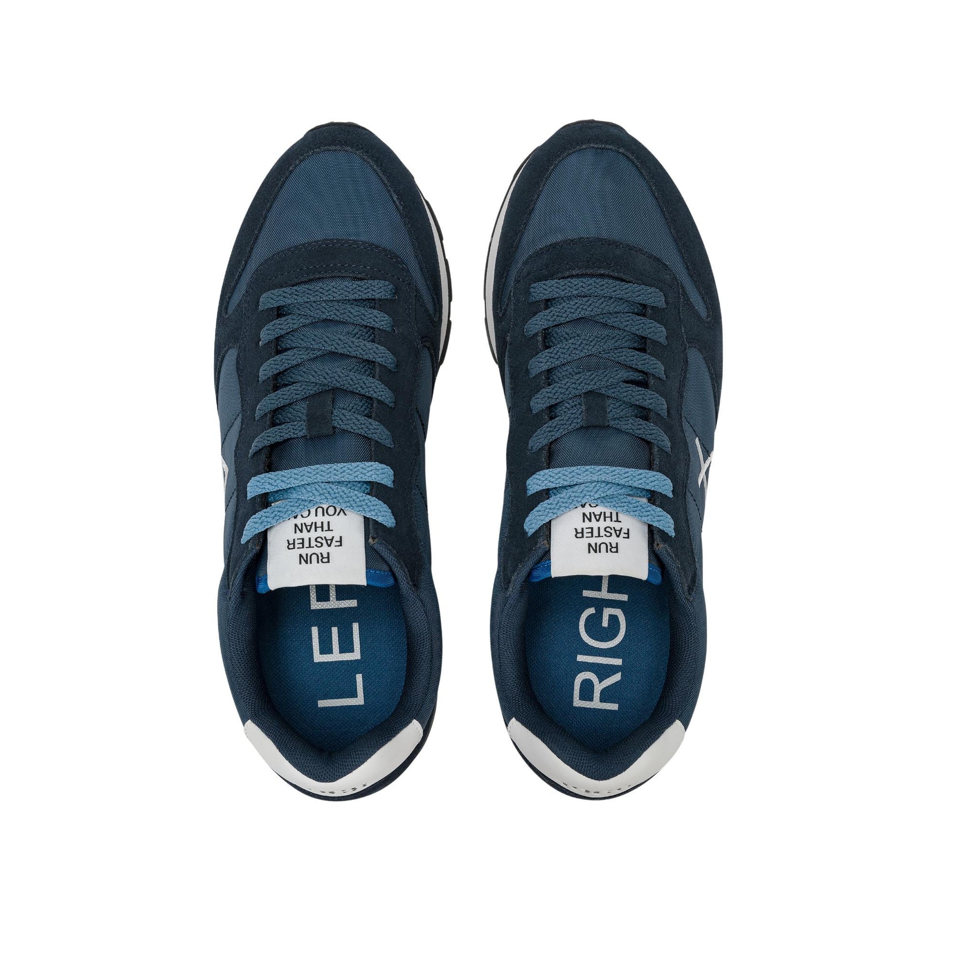 Sun68 Tom Solid Z36101 sneaker uomo blu navy in nylon e camoscio 