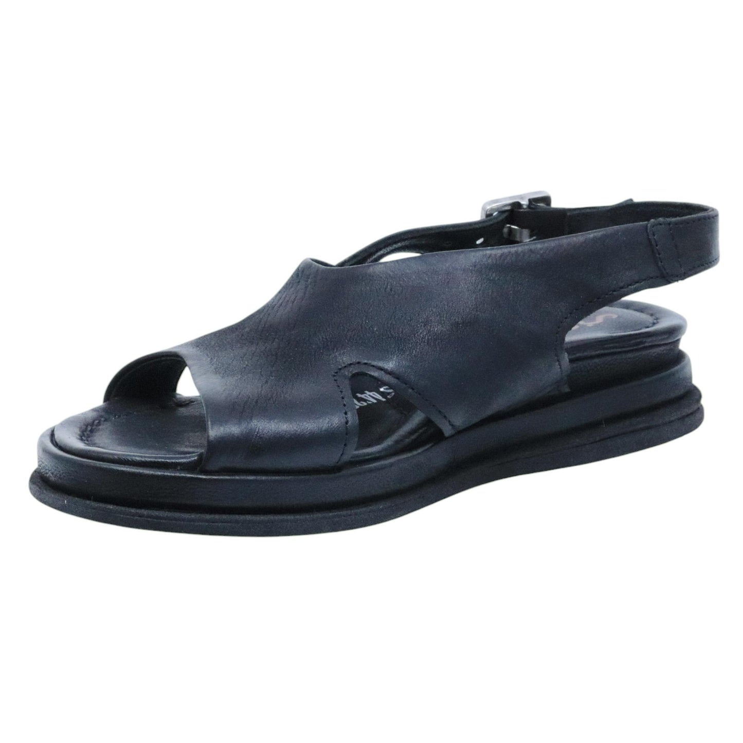 Sandalo donna AS98 B60018 in pelle nera 