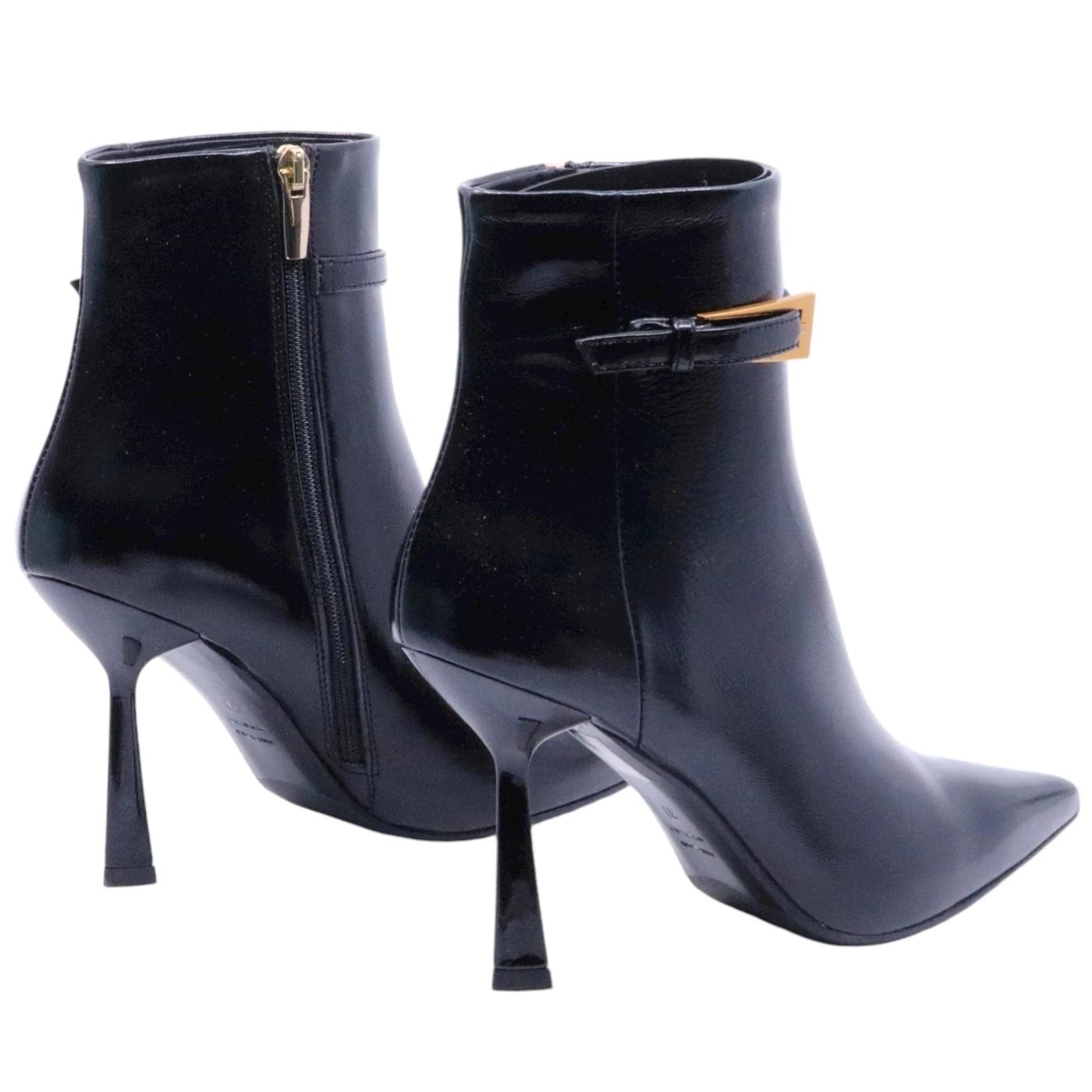 Stivaletto donna Chantal 1962 2364 in pelle verlux nera 