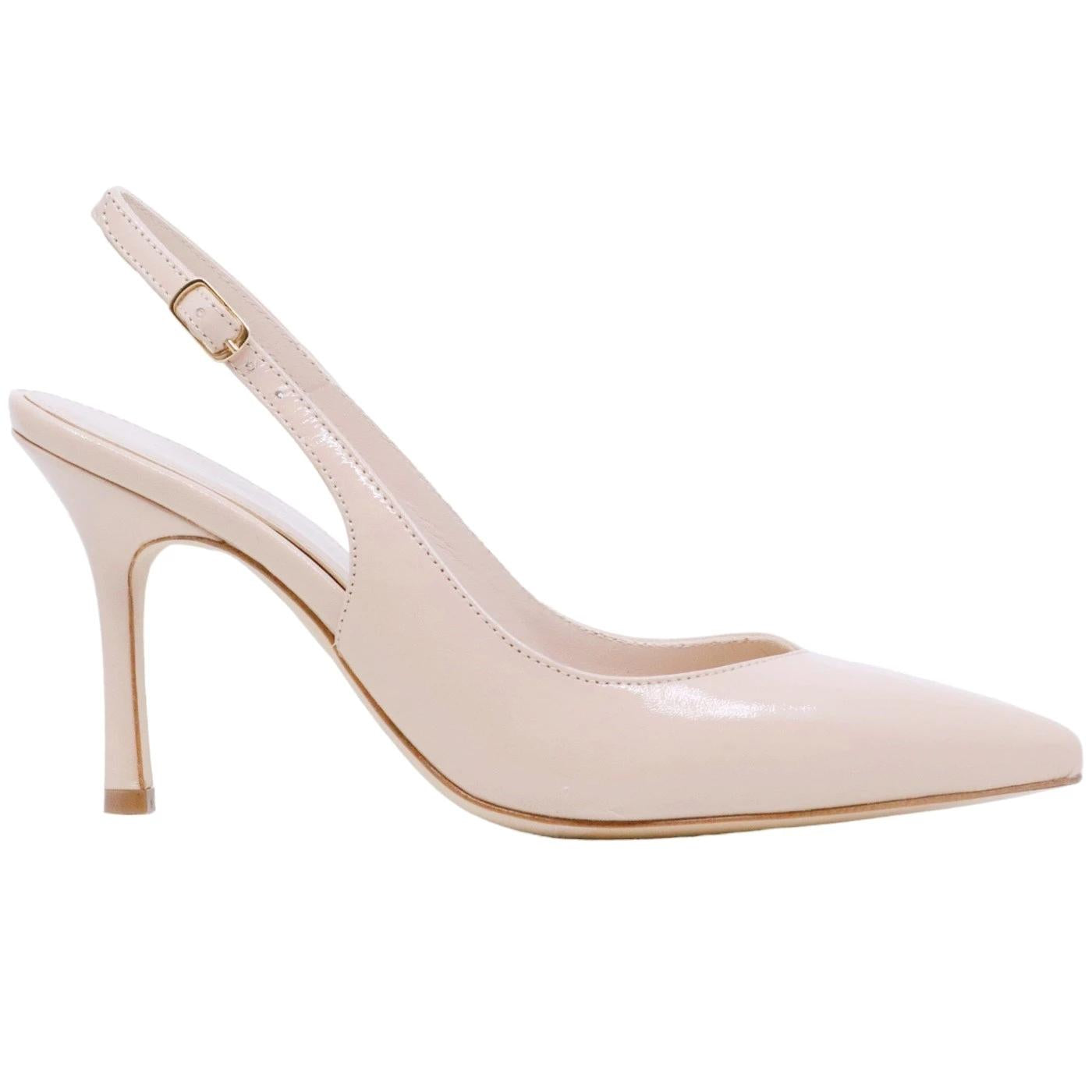 Slingback donna The Seller 908 in pelle spazzolta nude 