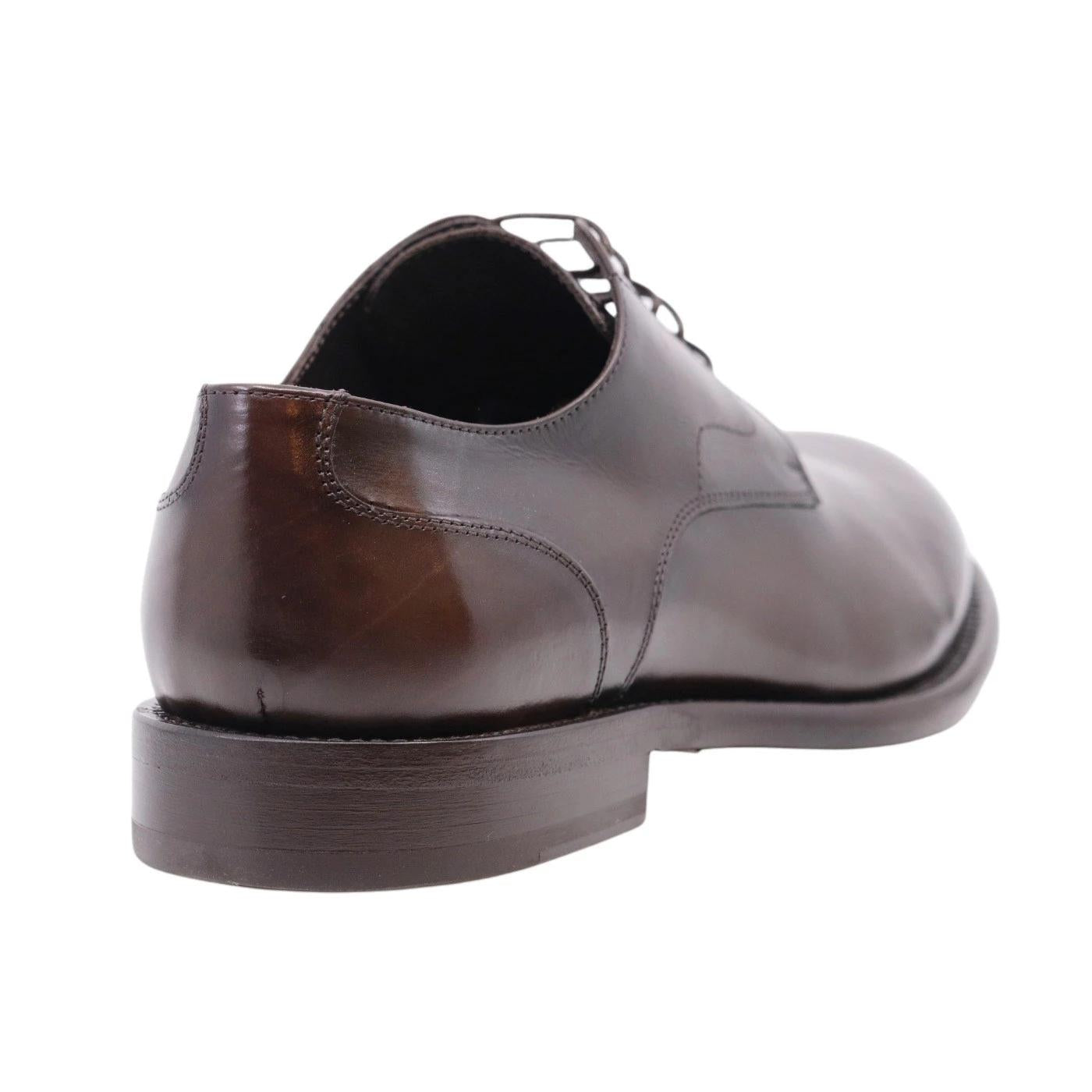Scarpa Derby uomo Corvari in pelle marrone scuro 