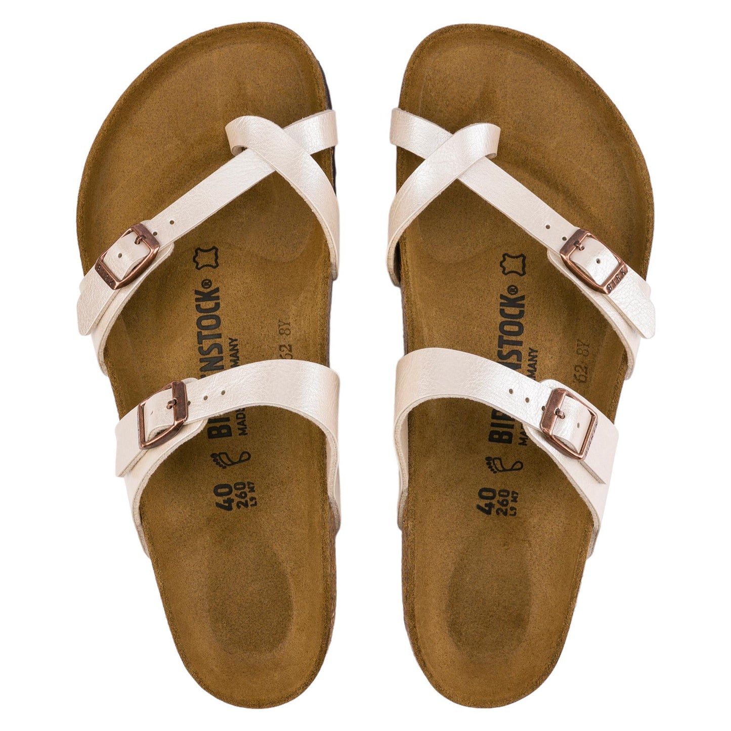 Birkenstock Mayari sandalo infradito donna bianco perla 
