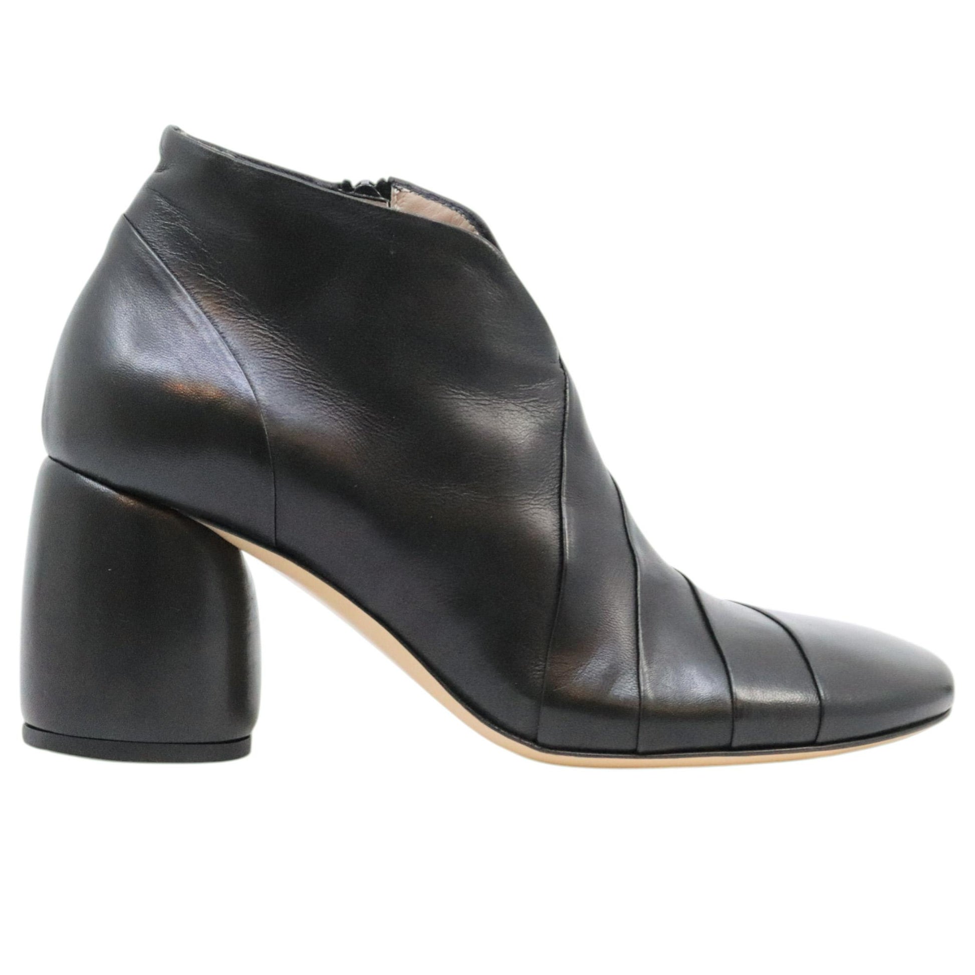 MLO Malloni Plant P25I99501 tronchetto donna in pelle nera 