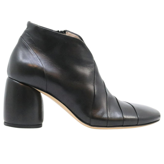 MLO Malloni Plant P25I99501 tronchetto donna in pelle nera 