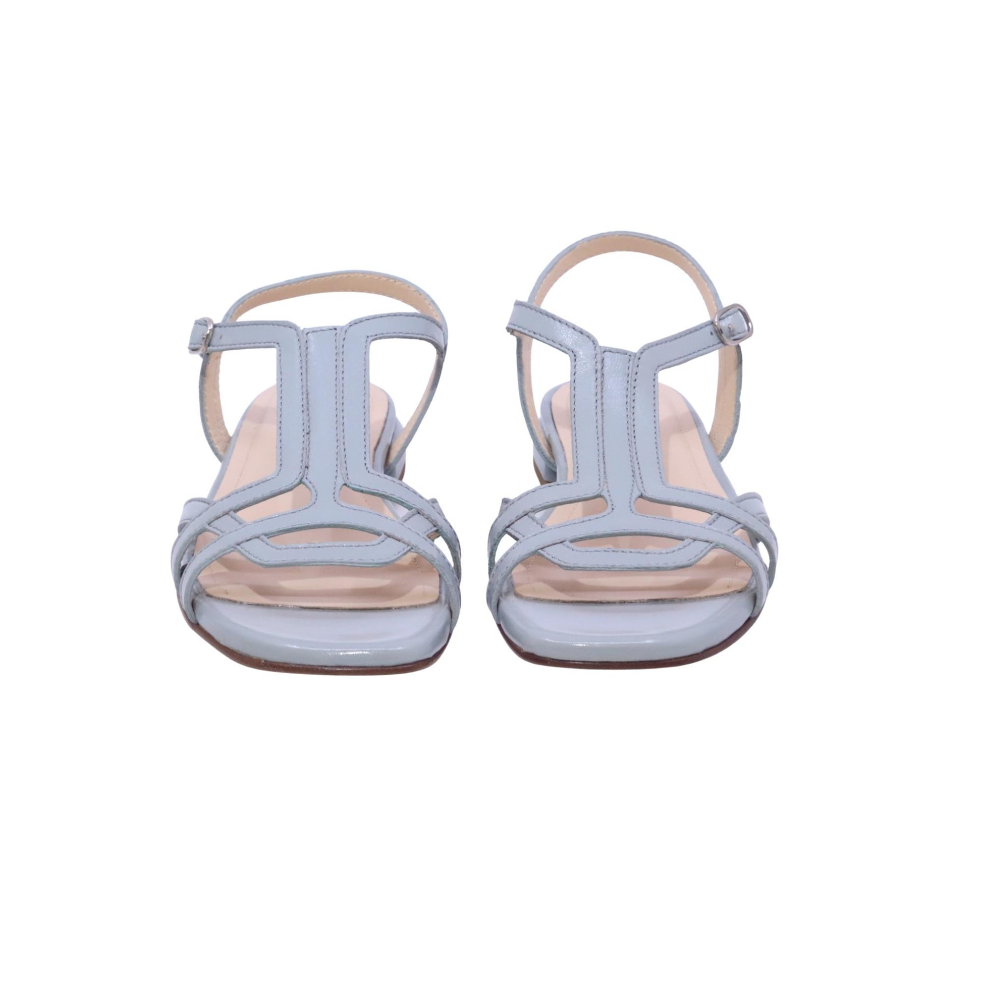 Triver Flight Arrods 858 46 sandalo donna in pelle azzurro felce con cinturino 