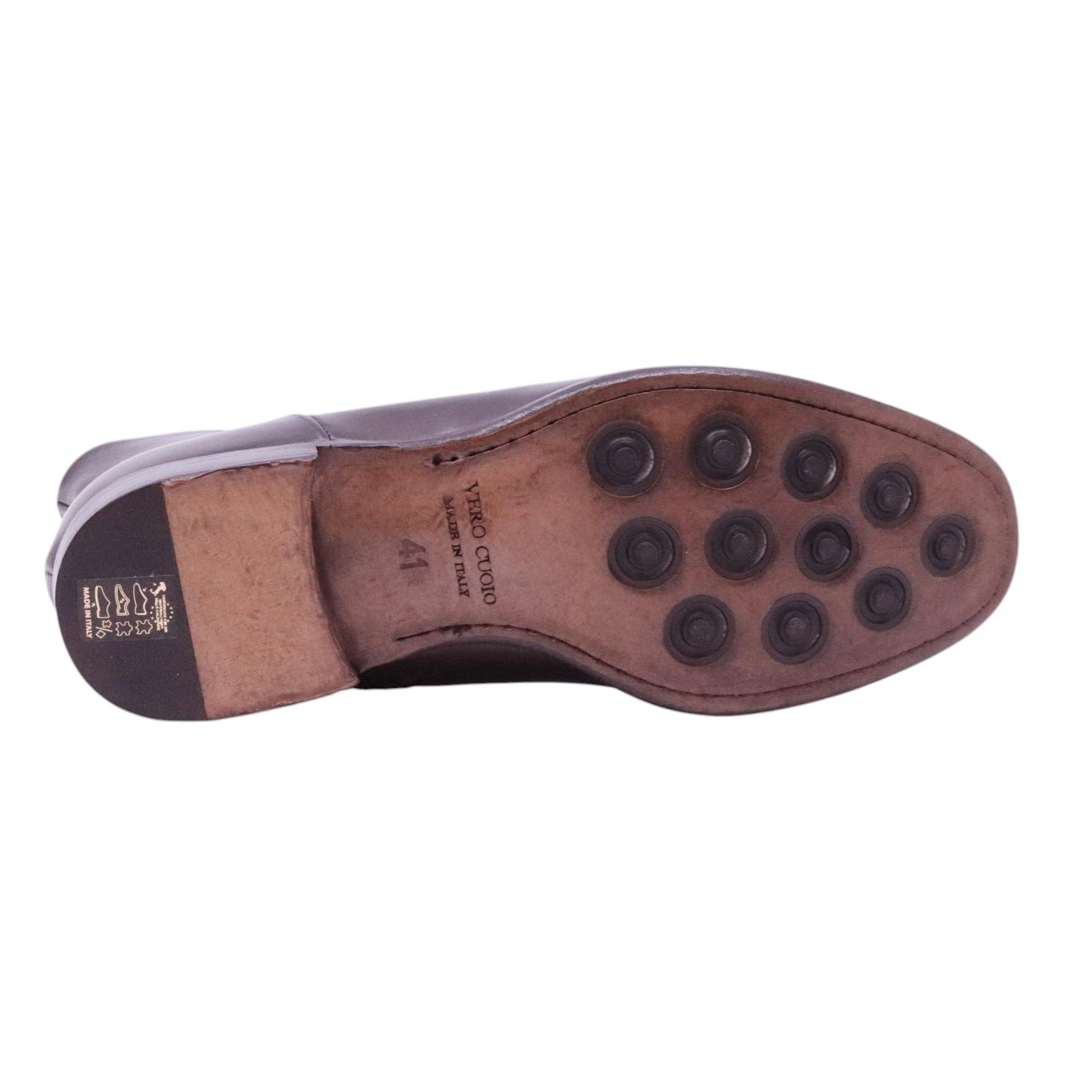 Crispiniano 124-14 stivaletto uomo pelle marrone con zip interna 