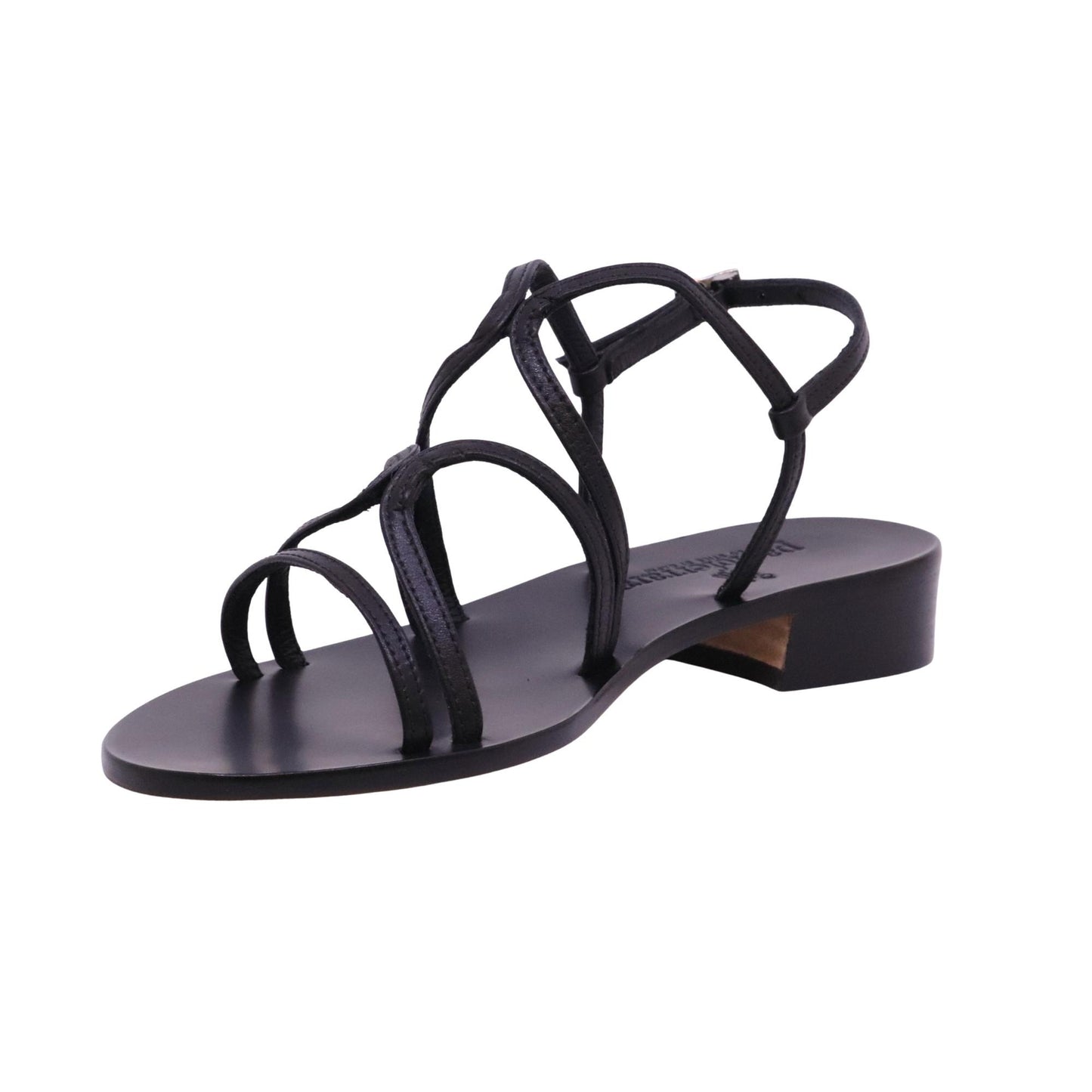 Paolo Ferrara 3026 Nappa Nero sandalo donna in pelle nera Made in Italy 