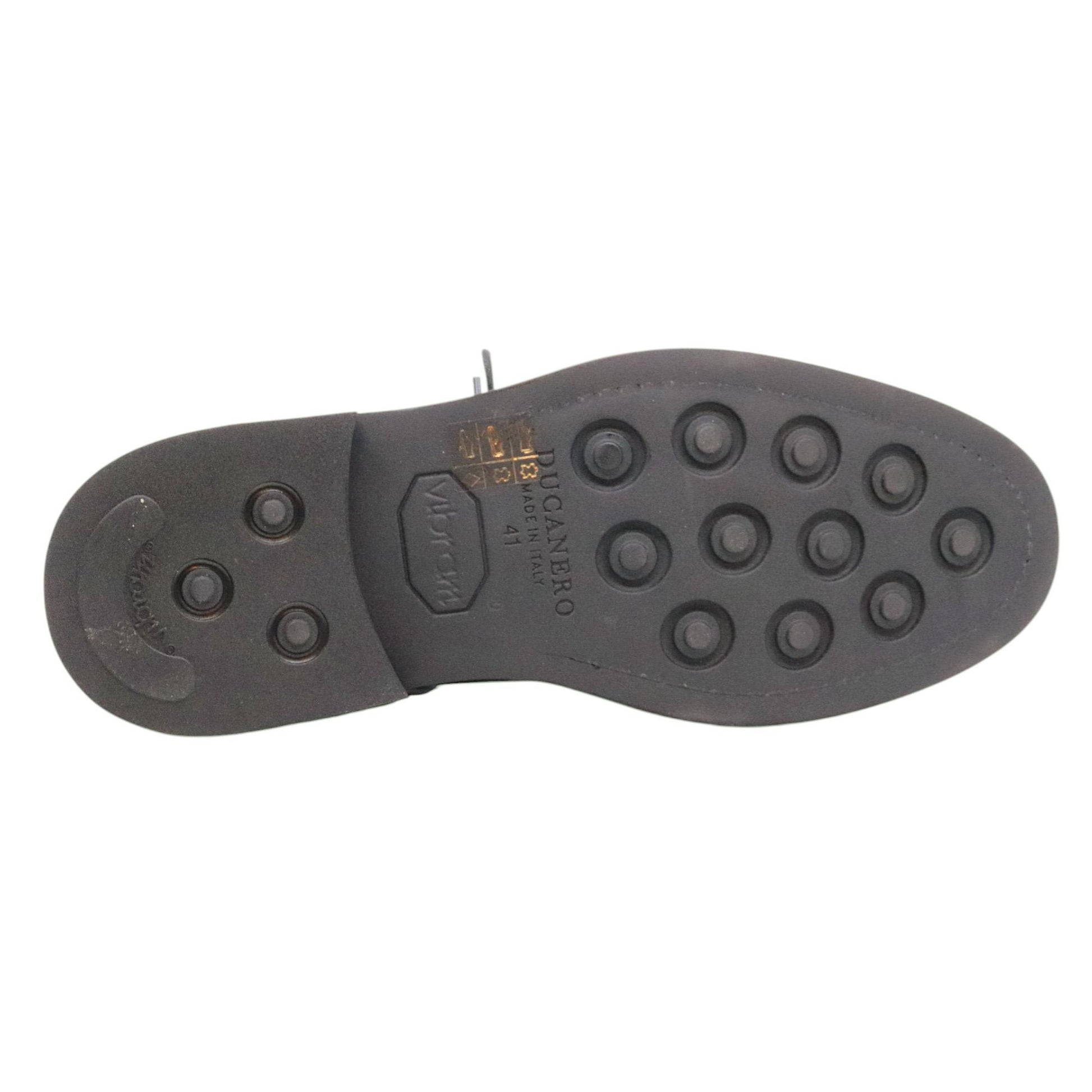 Ducanero 2755 scarpa derby uomo in pelle lucida nera 
