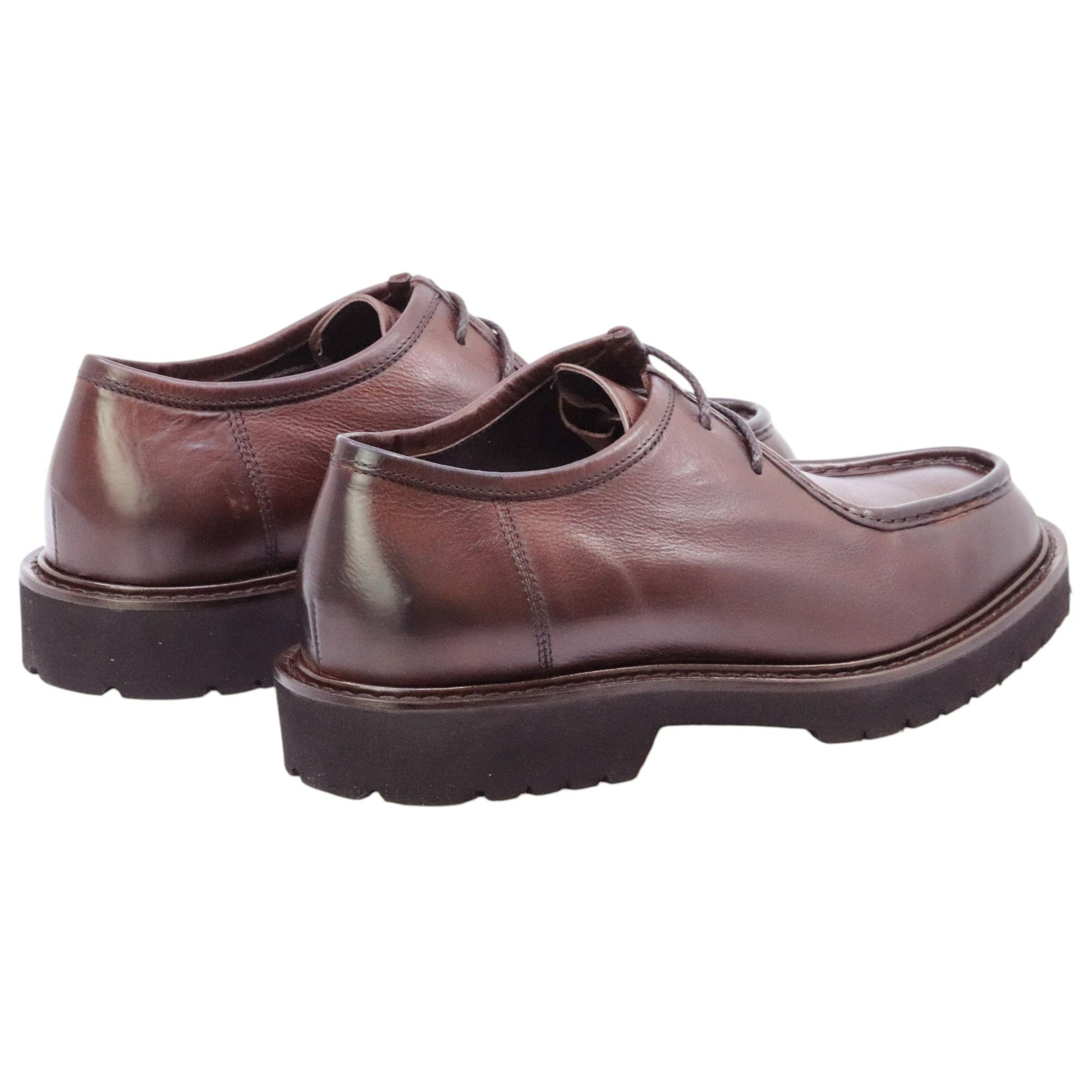 Triver Flight 730 scarpa ingegnere uomo in pelle marrone 